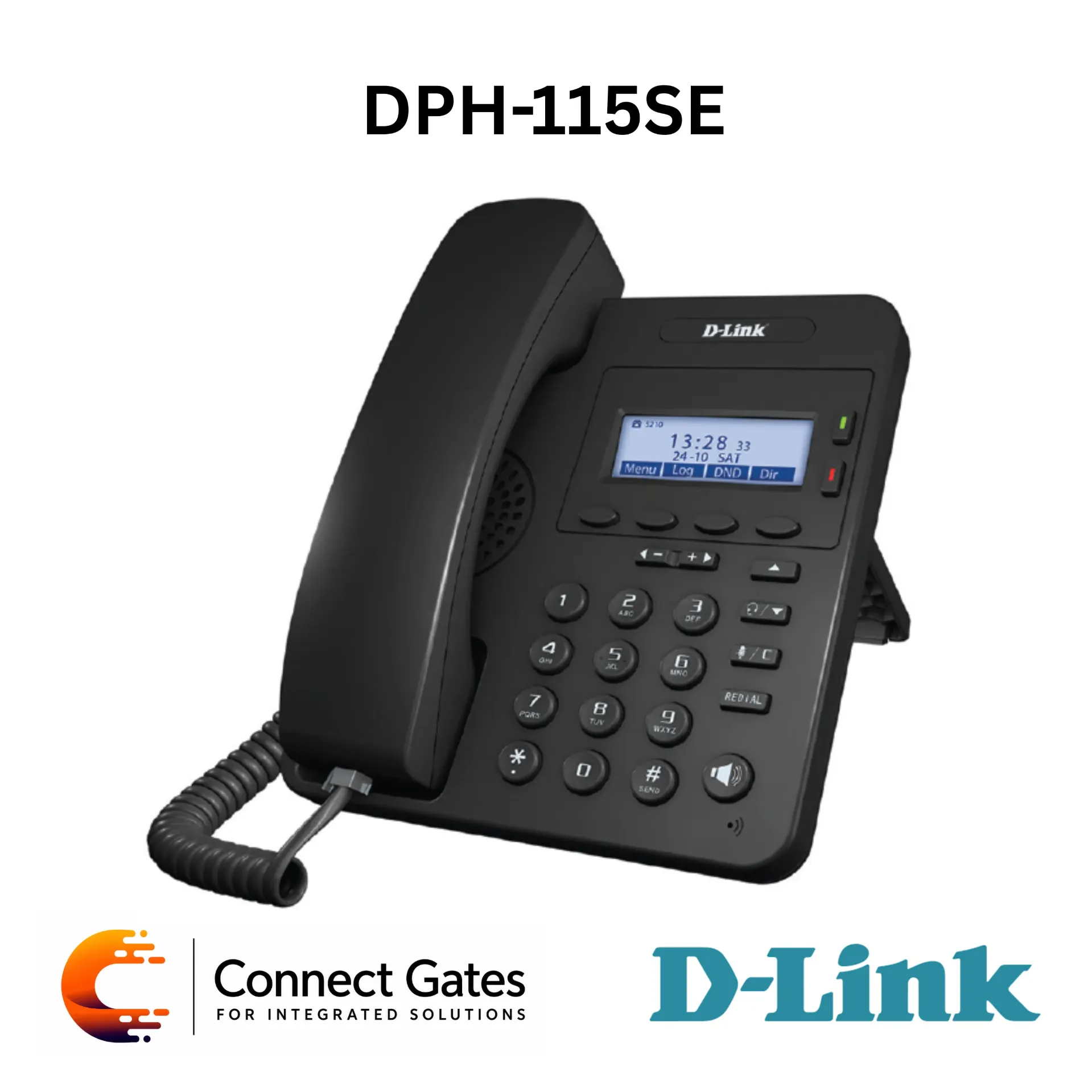 [DPH-115SE] D-Link DPH-115SE – SIP IP Phone with 2 SIP Accounts, PoE, LCD Display, Speakerphone & Advanced VoIP Features
