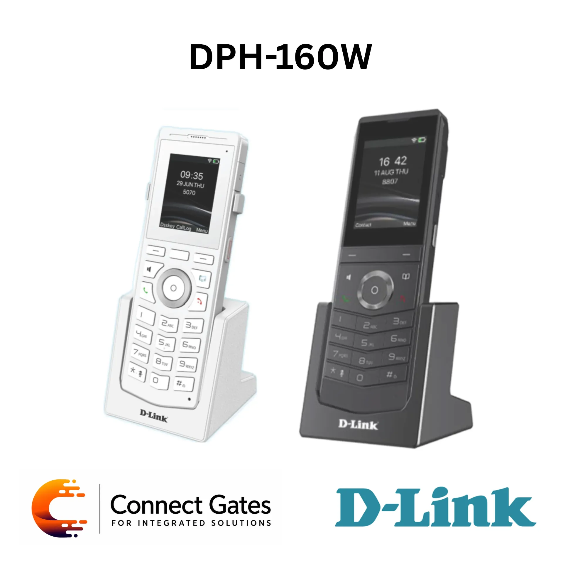 [DPH-160W] D-Link DPH-160W – Portable Wireless IP Phone with Dual-Band Wi-Fi, Bluetooth 5.0, 4 SIP Lines & Rechargeable Battery