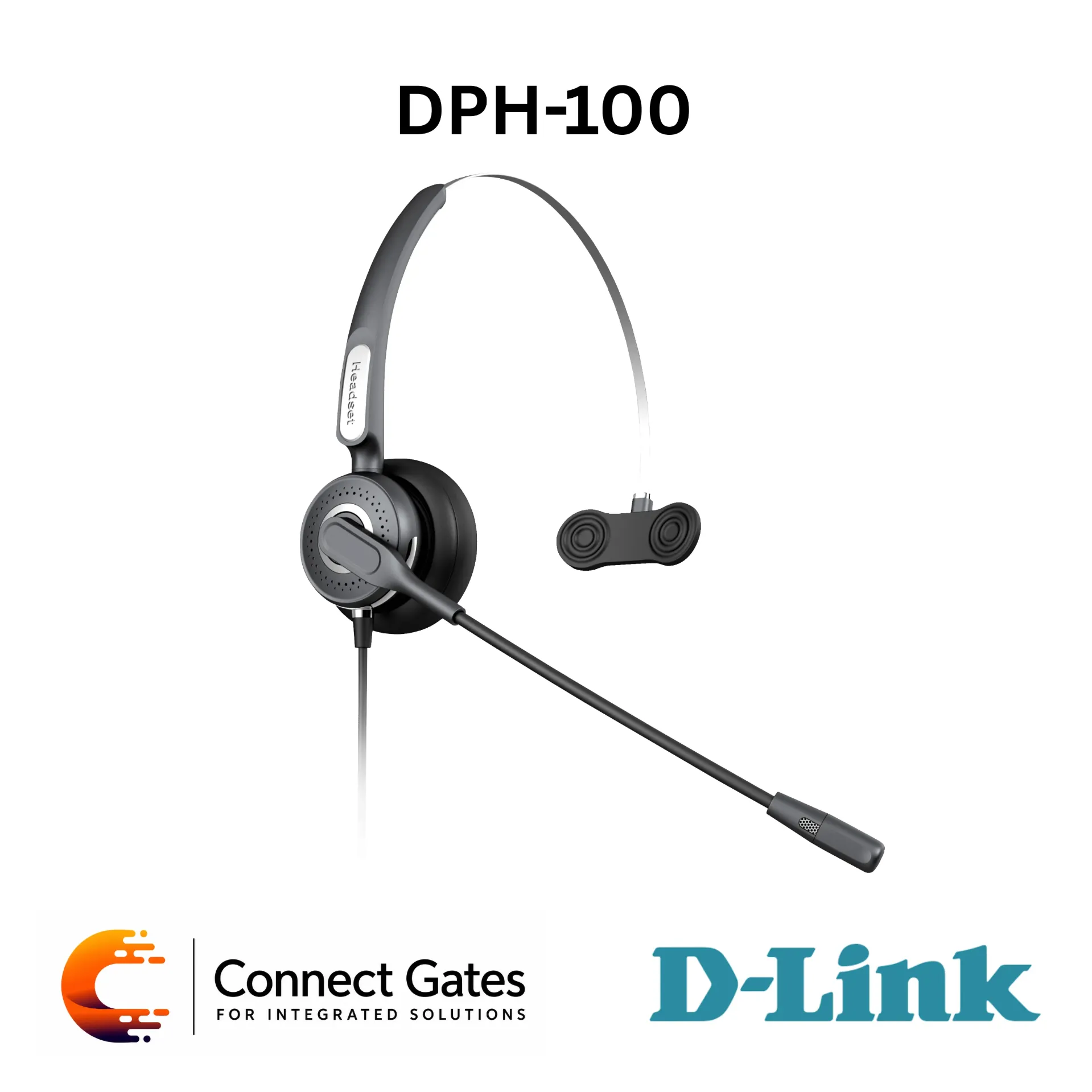 [DPH-100] D-Link DPH-100 – HD Quality Telephone Headset with Noise Cancellation, Acoustic Shock Protection & Adjustable Boom Arm