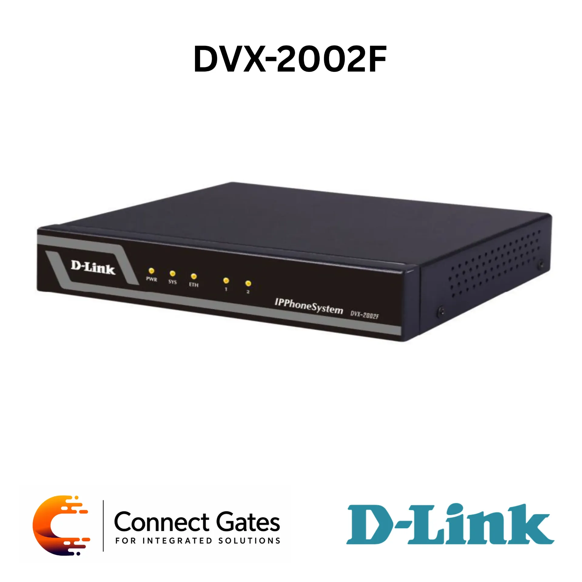 D-Link DVX-2002F – IP PBX System with 30 Extensions, 10 Concurrent Calls, 2 FXO Ports, SIP/IAX2 & Auto Attendant