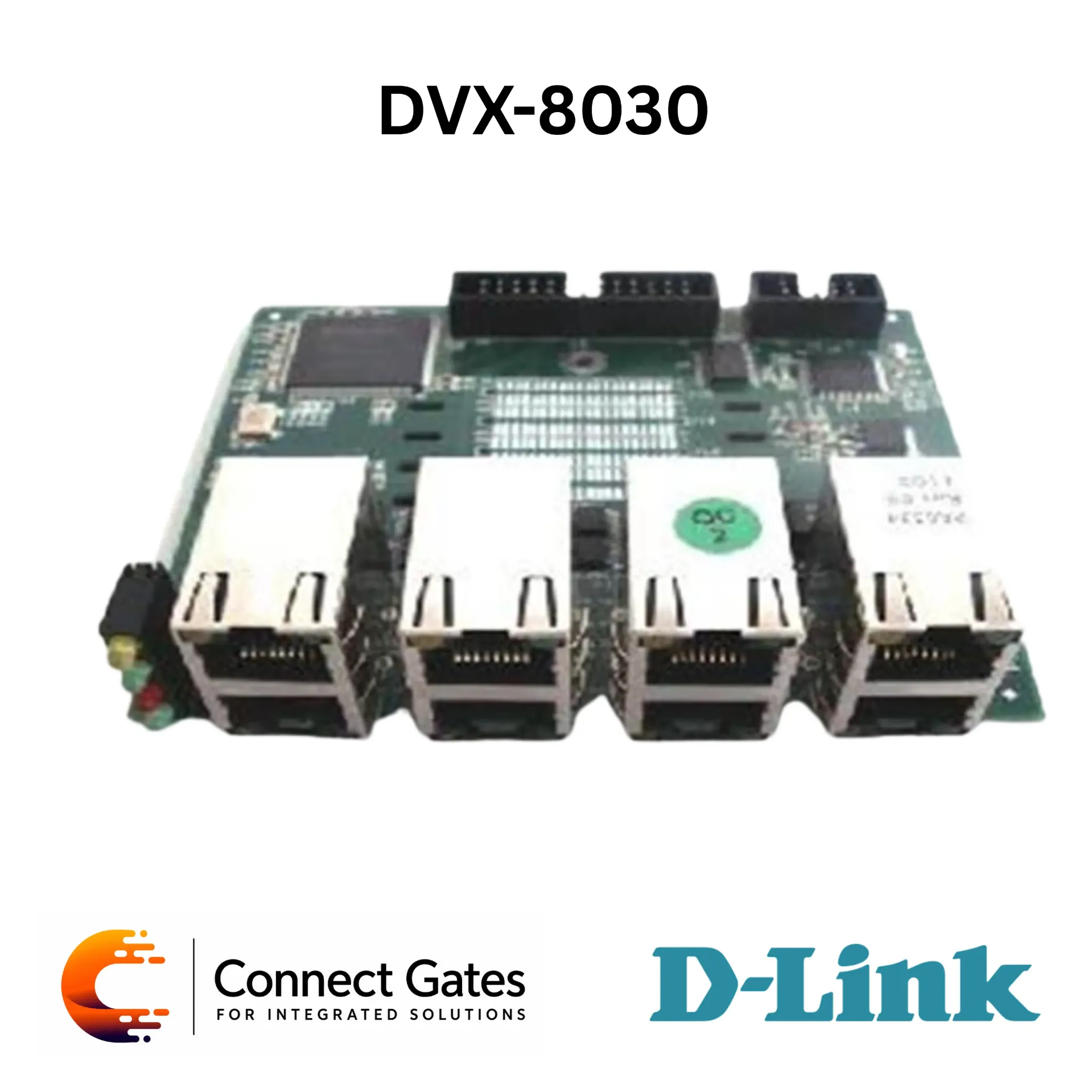D-Link DVX-8030 – E1/T1 PRI Card with 1–4 PRI/R2/CAS Ports, 8 RJ45 Interfaces, NT/TE Mode & TBR4 Surge Protection