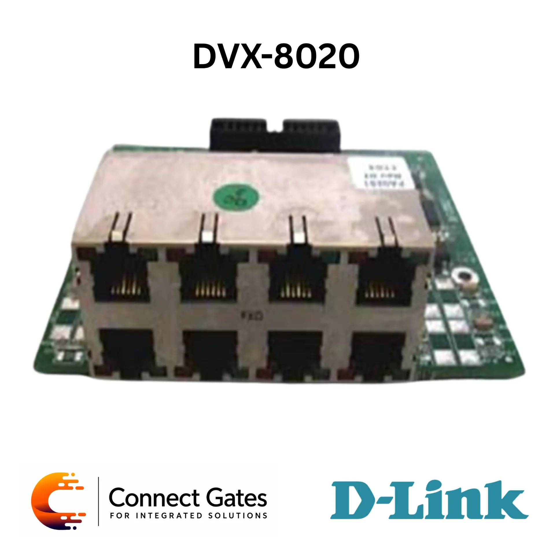 D-Link DVX-8020 – 8-Port FXO Module for DVX IP PBX Systems with RJ11 PSTN Line Ports, Solid-State DAA & Surge Protection