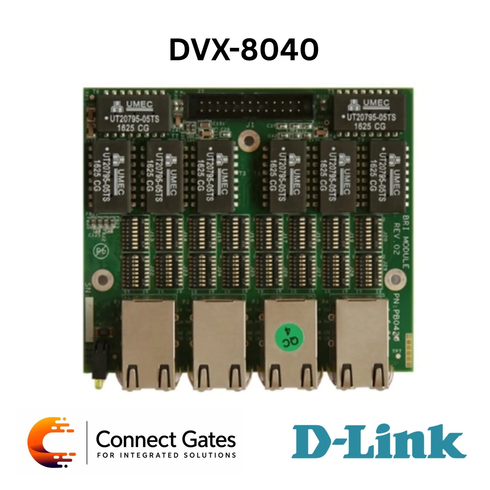 D-Link DVX-8040 – ISDN BRI Telephony Interface Module with 2/4/8 BRI Ports, NT/TE Configuration, ISDN Phone Power & LED Status