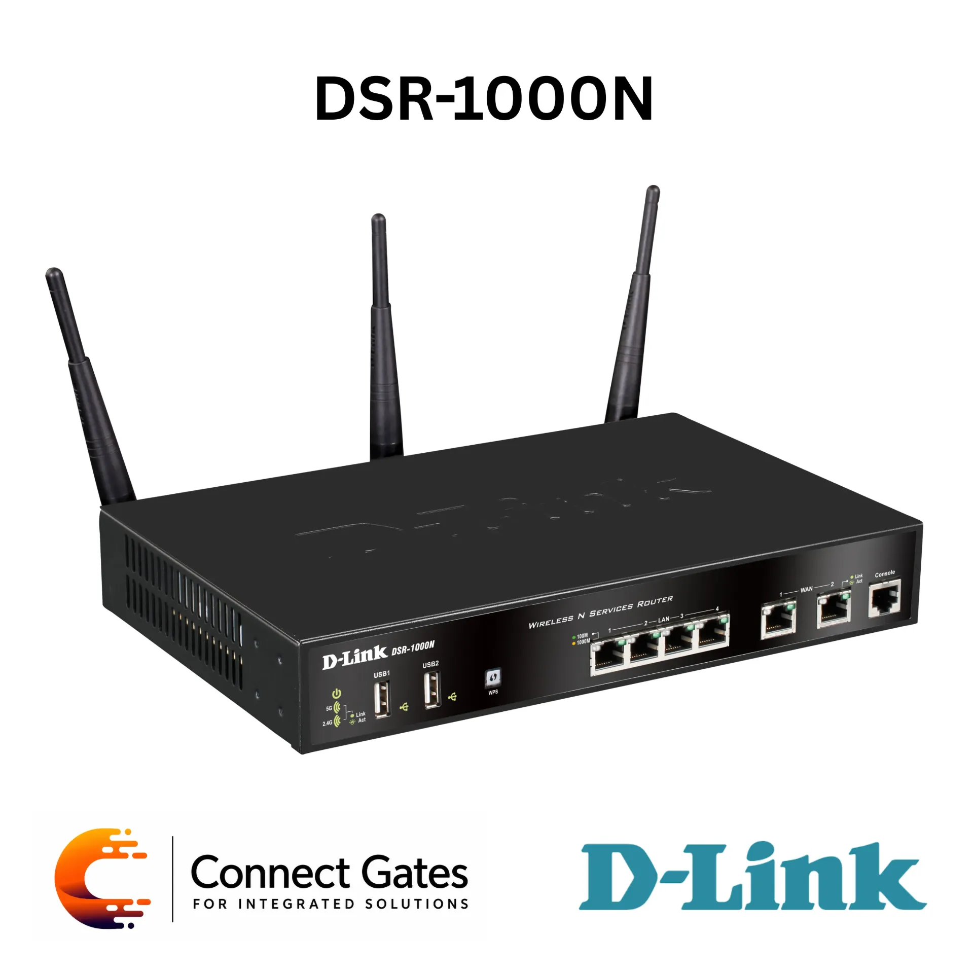 [DSR-1000N] D-Link DSR-1000N – Wireless N Dual-Band Unified Services VPN Router with Dual Gigabit WAN, 4 Gigabit LAN, SSL/IPSec VPN & 3G Failover