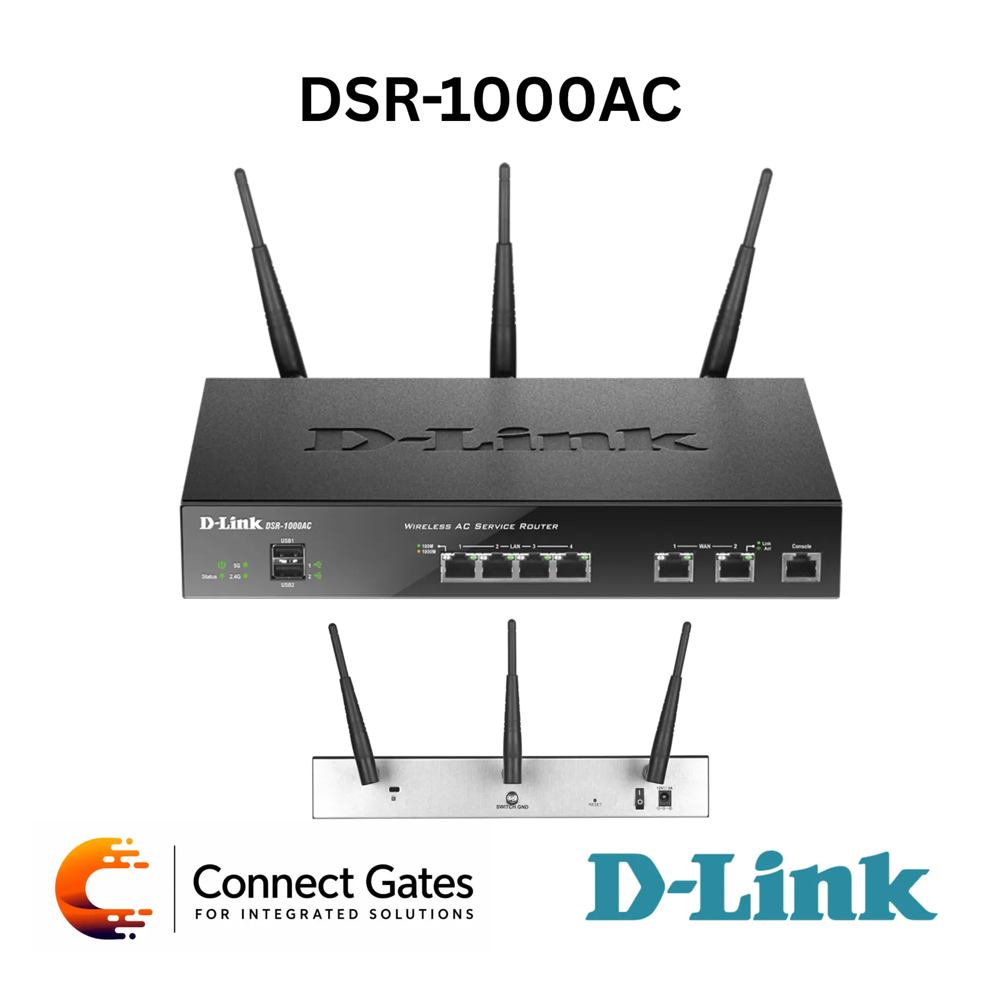 [DSR-1000AC] D-Link DSR-1000AC – Unified Wireless AC Services Router with Dual Gigabit WAN, VPN, Firewall, Captive Portal & Concurrent Dual-Band Wi-Fi