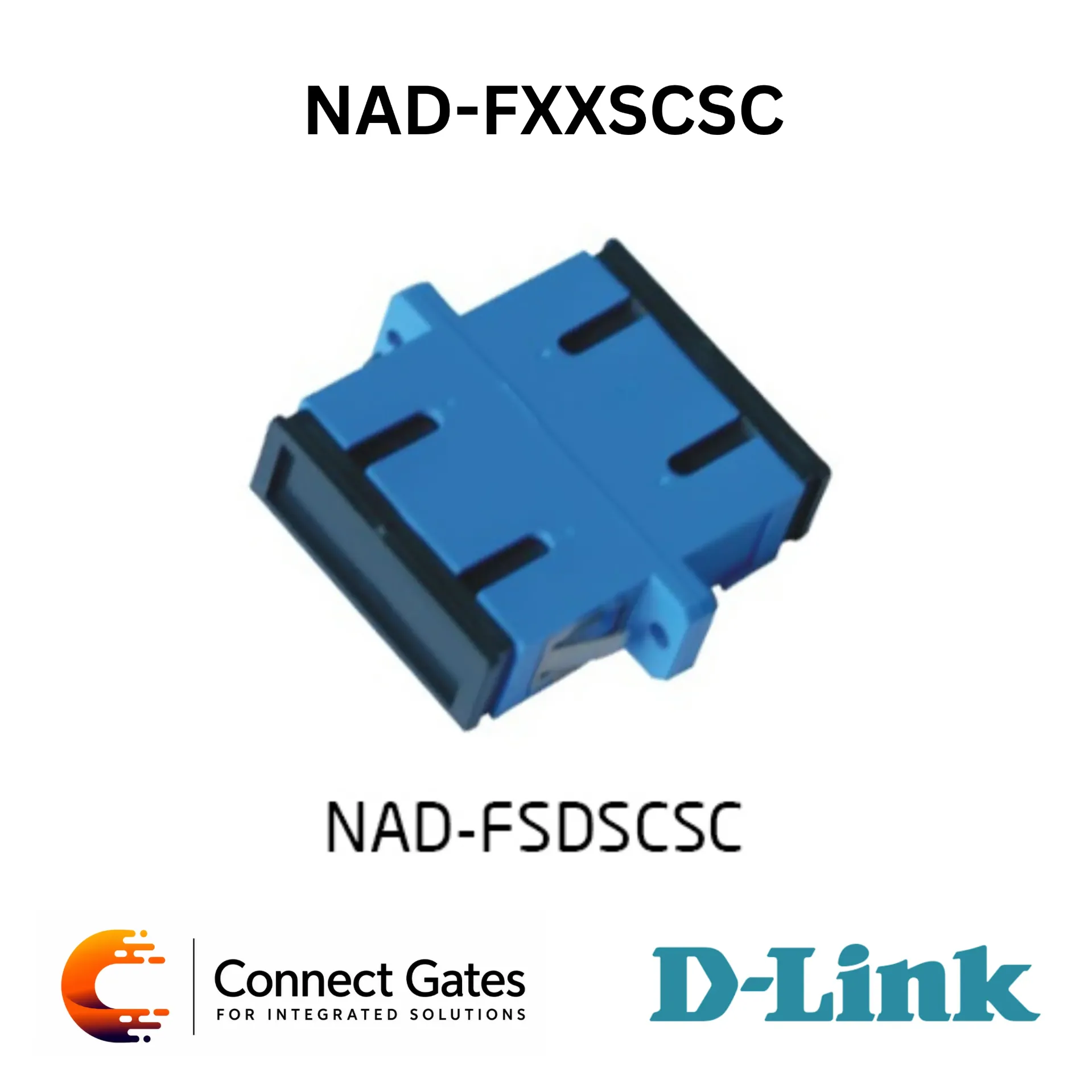 [NAD-FXXSCSC] D-Link NAD-FXXSCSC – SC Fiber Adapter with Simplex/Duplex Options, High Precision Alignment, SM/MM Support & Low Insertion Loss