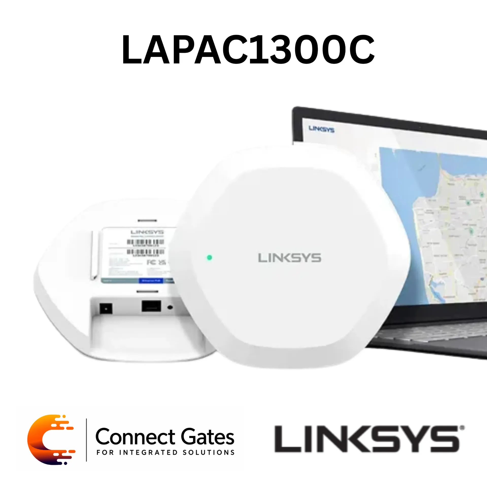 [LAPAC1300C] Linksys LAPAC1300C – AC1300 WiFi 5 MU-MIMO Cloud Managed Wireless Access Point with Dual-Band, PoE/PoE+, 8 SSIDs & Linksys Cloud Manager