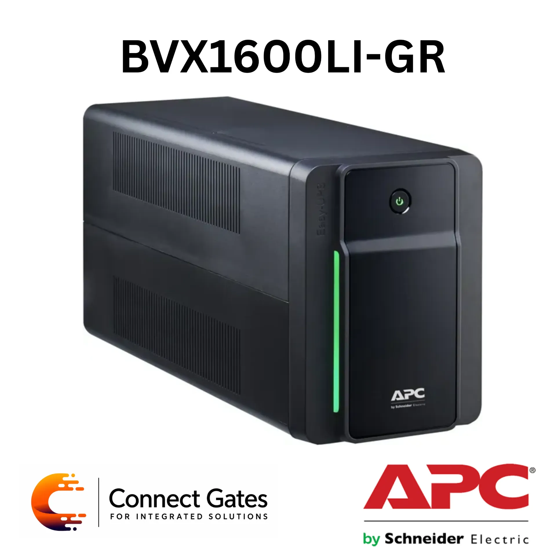[BVX1600LI-GR] APC BVX1600LI-GR – Easy UPS 1600VA / 900W Tower UPS with AVR & 4 Schuko Outlets