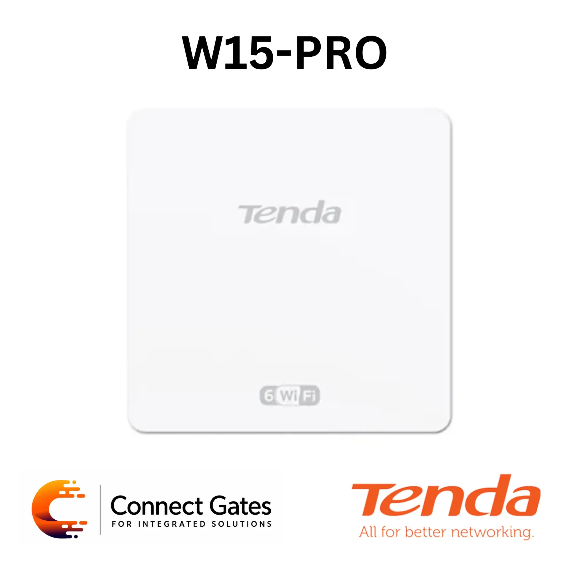 [W15-Pro] Tenda W15-Pro – AX3000 Wi-Fi 6 Wireless In-Wall Access Point with Dual-Band, 160MHz, Gigabit LAN, PoE & Fast Roaming