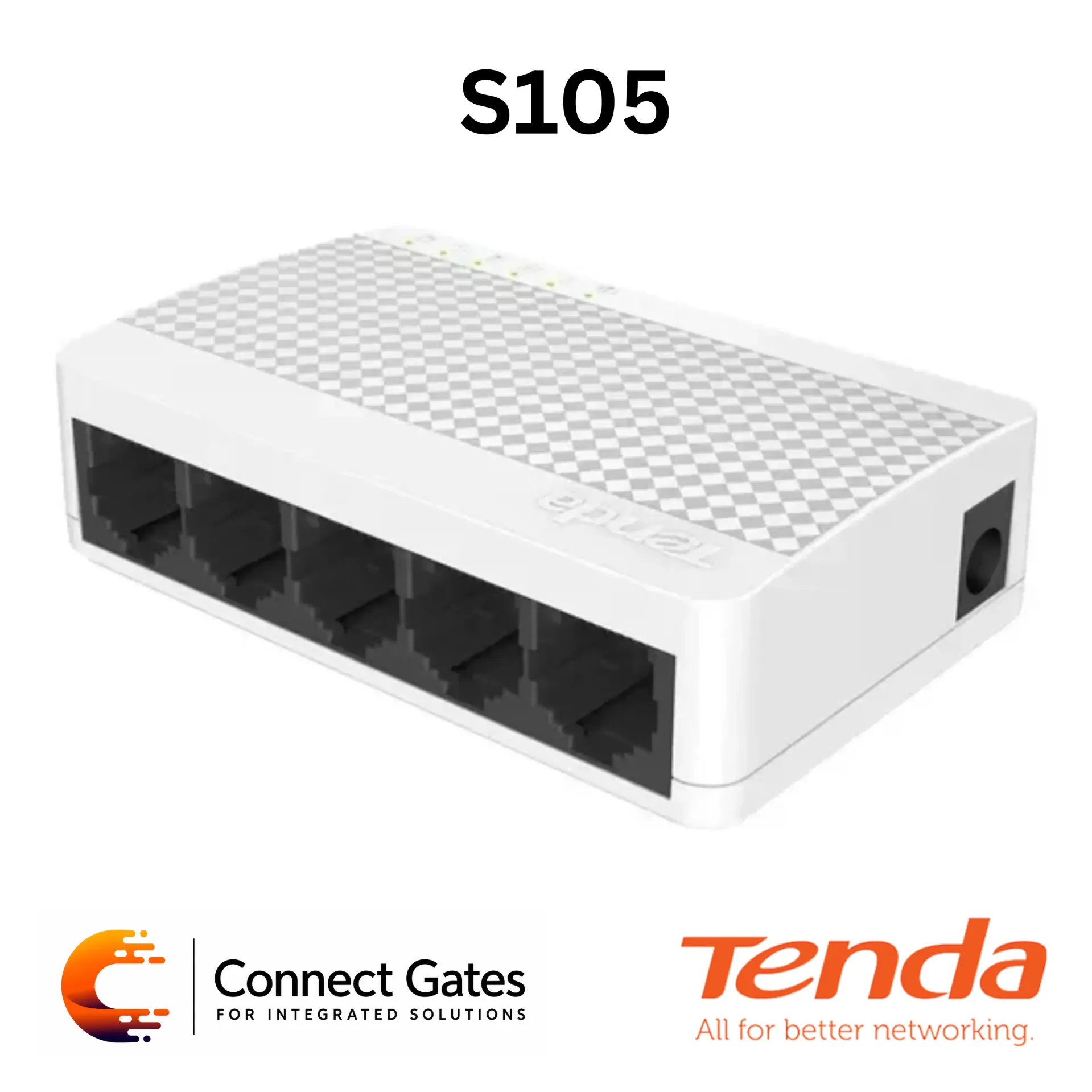 [S105] Tenda S105 – 5-Port 10/100Mbps Fast Ethernet Switch with Auto MDI/MDIX, Plug-and-Play & Compact Desktop Design