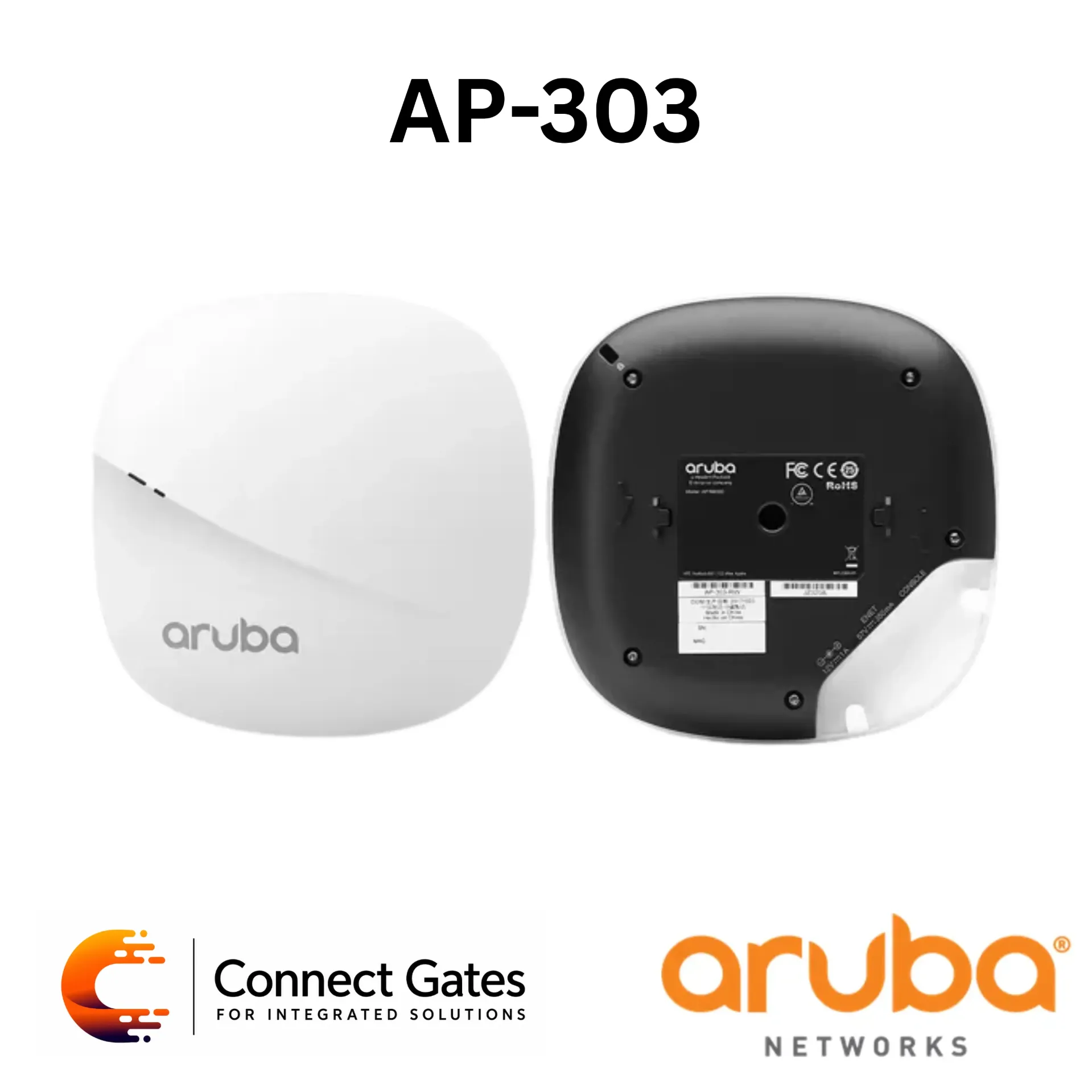 [AP-303] Aruba AP-303 – Wi-Fi 5 802.11ac Wave 2 Dual-Band 2x2 MU-MIMO Indoor Access Point