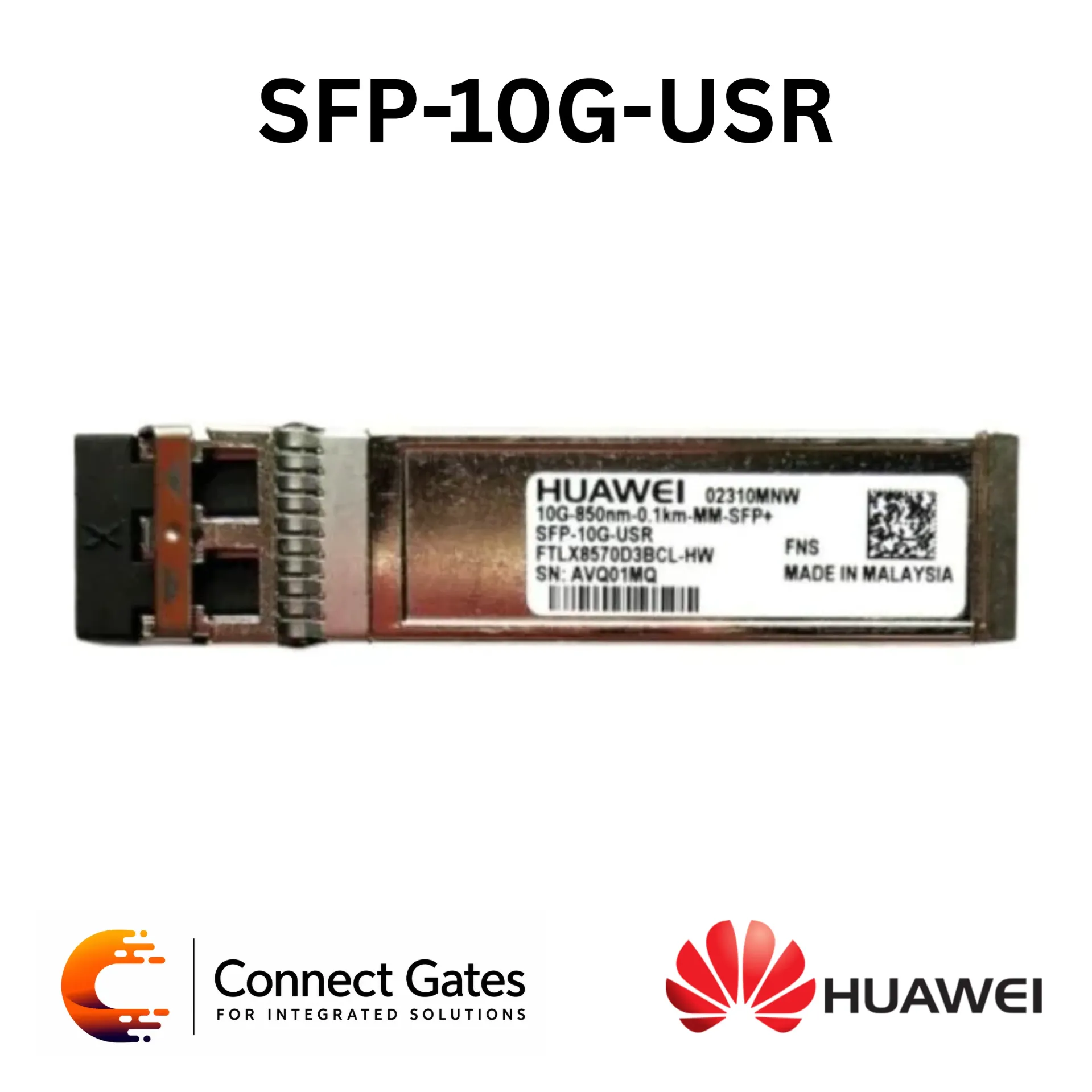 [SFP-10G-USR] Huawei SFP-10G-USR – 10GBASE-USR SFP+ 850nm Multimode Optical Transceiver, LC, 100m
