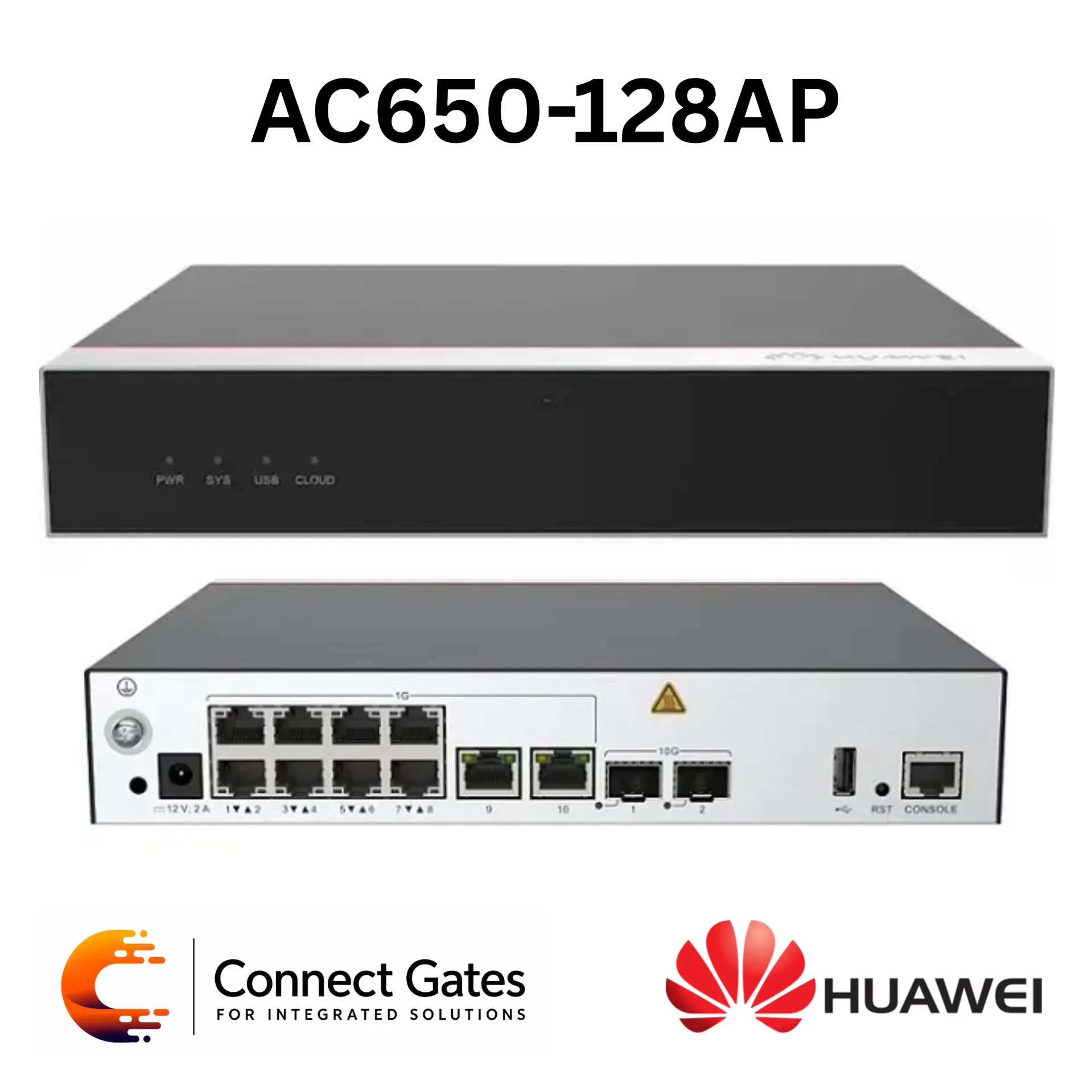 [AC650-128AP] Huawei AC650-128AP – Wireless Access Controller for 128 APs with 2 × 10GE SFP+ Ports & 10 × GE Ports