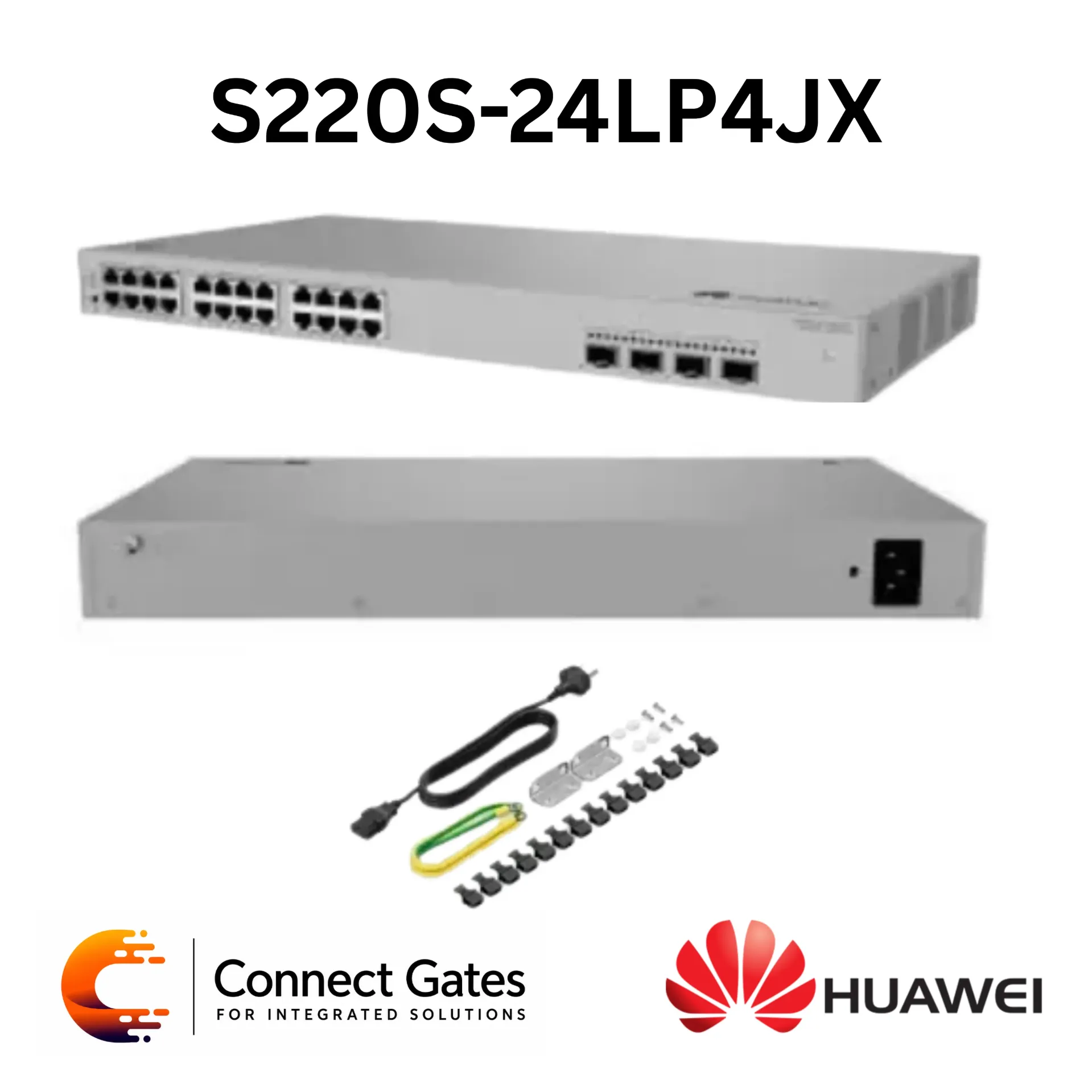 [S220S-24LP4JX] Huawei eKitEngine S220S-24LP4JX – 24-Port Gigabit PoE+ Managed Switch with 2 × 10G SFP+ & 2 × 2.5G SFP Uplinks