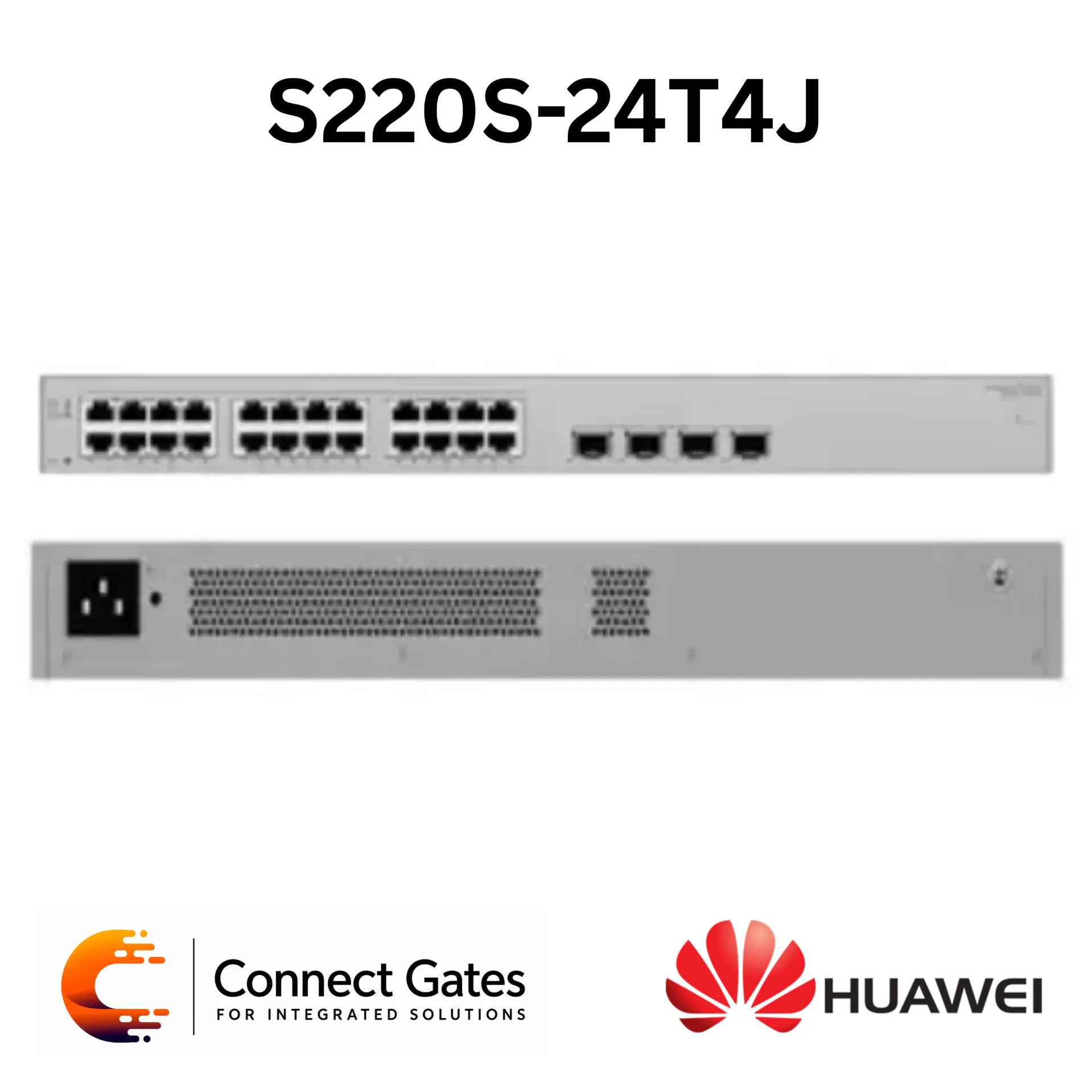 [S220S-24T4J] Huawei eKitEngine S220S-24T4J – 24-Port Gigabit Layer 2 Managed Switch with 4 × 2.5GE SFP Uplinks