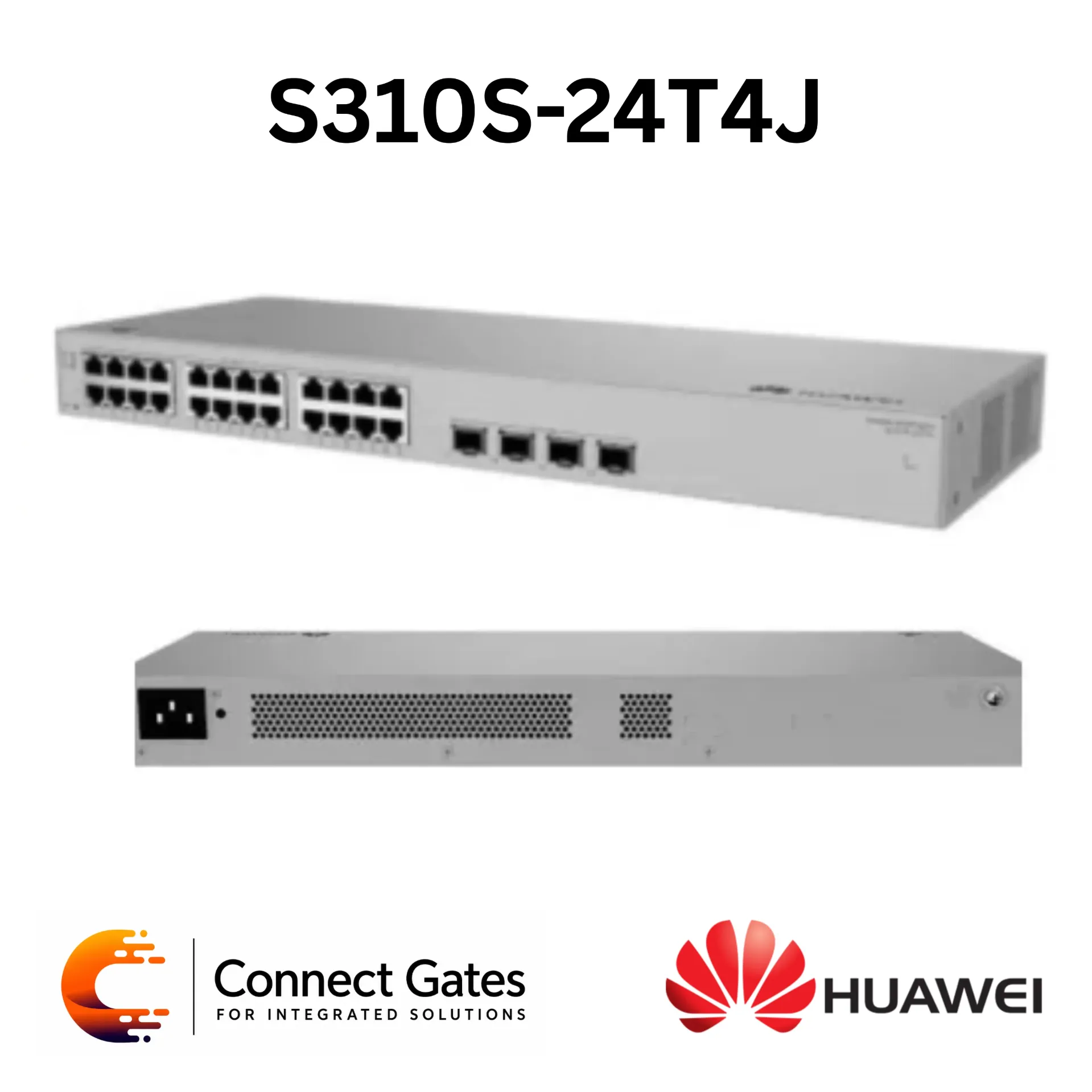 [S310S-24T4J] Huawei eKitEngine S310S-24T4J – 24-Port Gigabit Layer 2 Managed Switch with 4 × 2.5GE SFP Uplinks