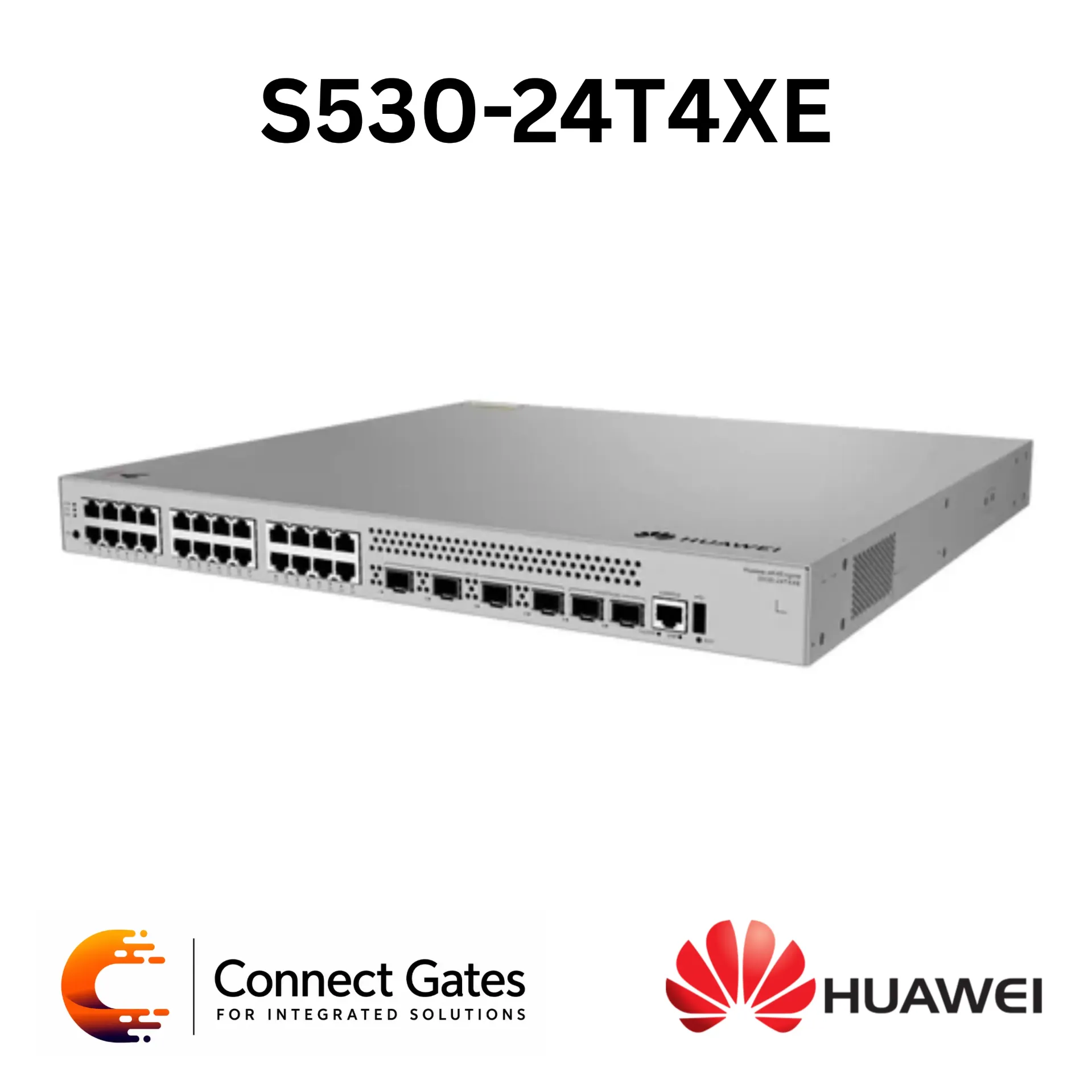 [S530-24T4XE] Huawei eKitEngine S530-24T4XE – 24-Port Gigabit Enhanced Layer 3 Managed Switch with 4 × 10GE SFP+ Uplinks & 2 × 10GE Stack Ports