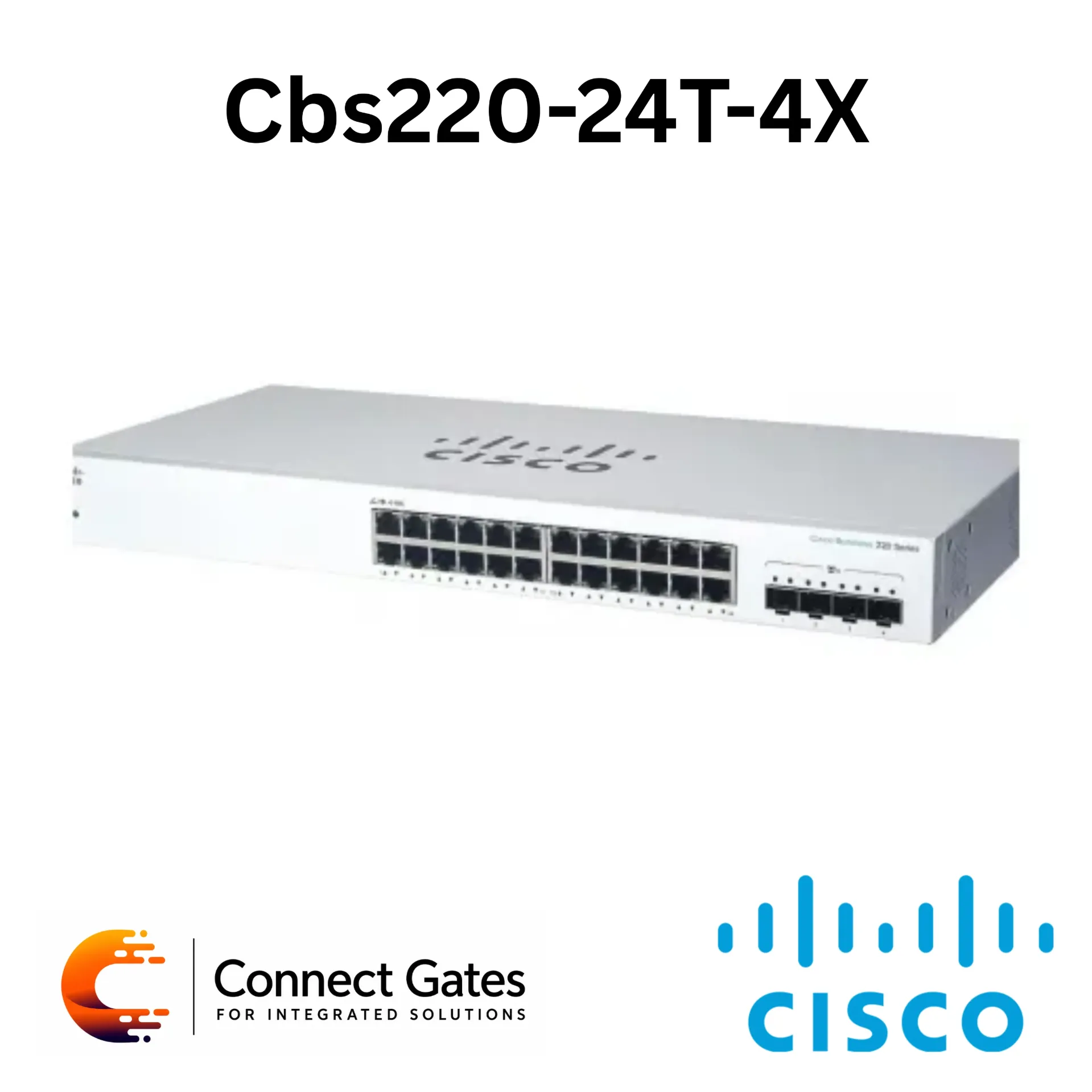 [Cbs220-24T-4X] Cisco Business CBS220-24T-4X – 24-Port Gigabit Smart Switch with 4 × 10G SFP+ Uplinks