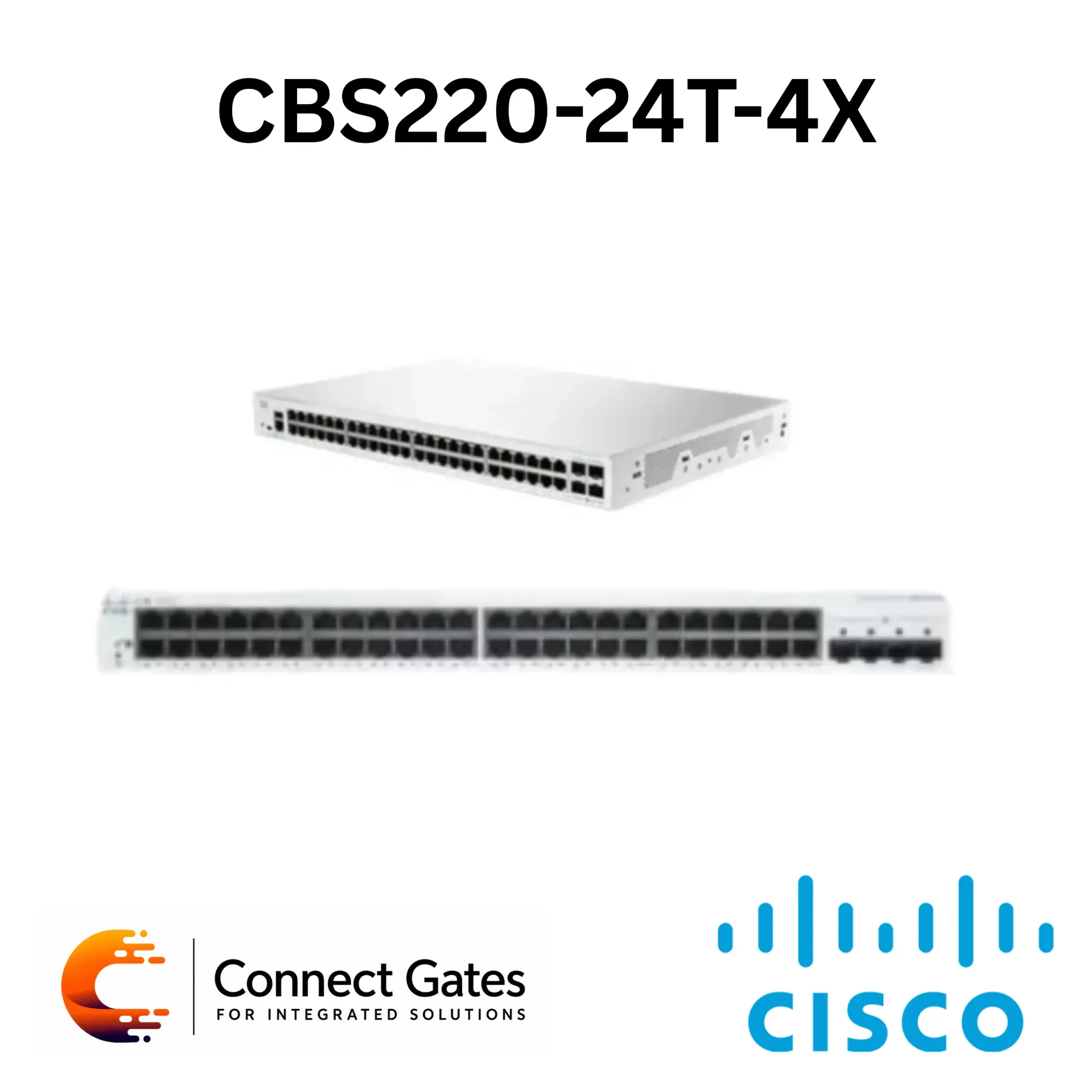 [CBS220-48T-4X] Cisco Business CBS220-48T-4X – 48-Port Gigabit Smart Switch with 4 × 10G SFP+ Uplinks