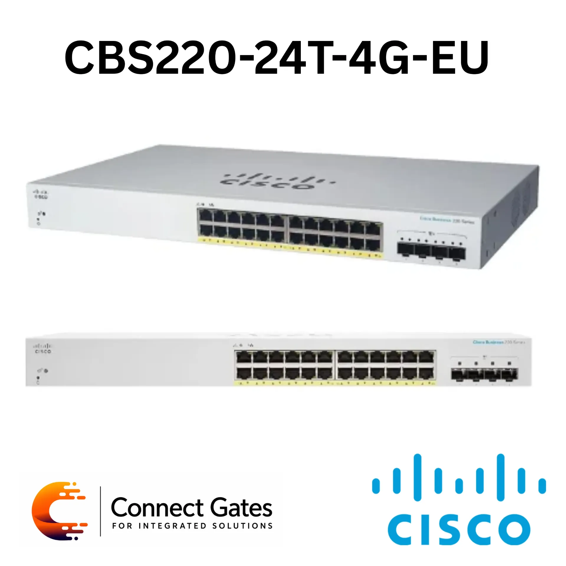 [CBS220-24T-4G-EU] Cisco Business CBS220-24T-4G-EU – 24-Port Gigabit Smart Switch with 4 × 1G SFP Uplinks