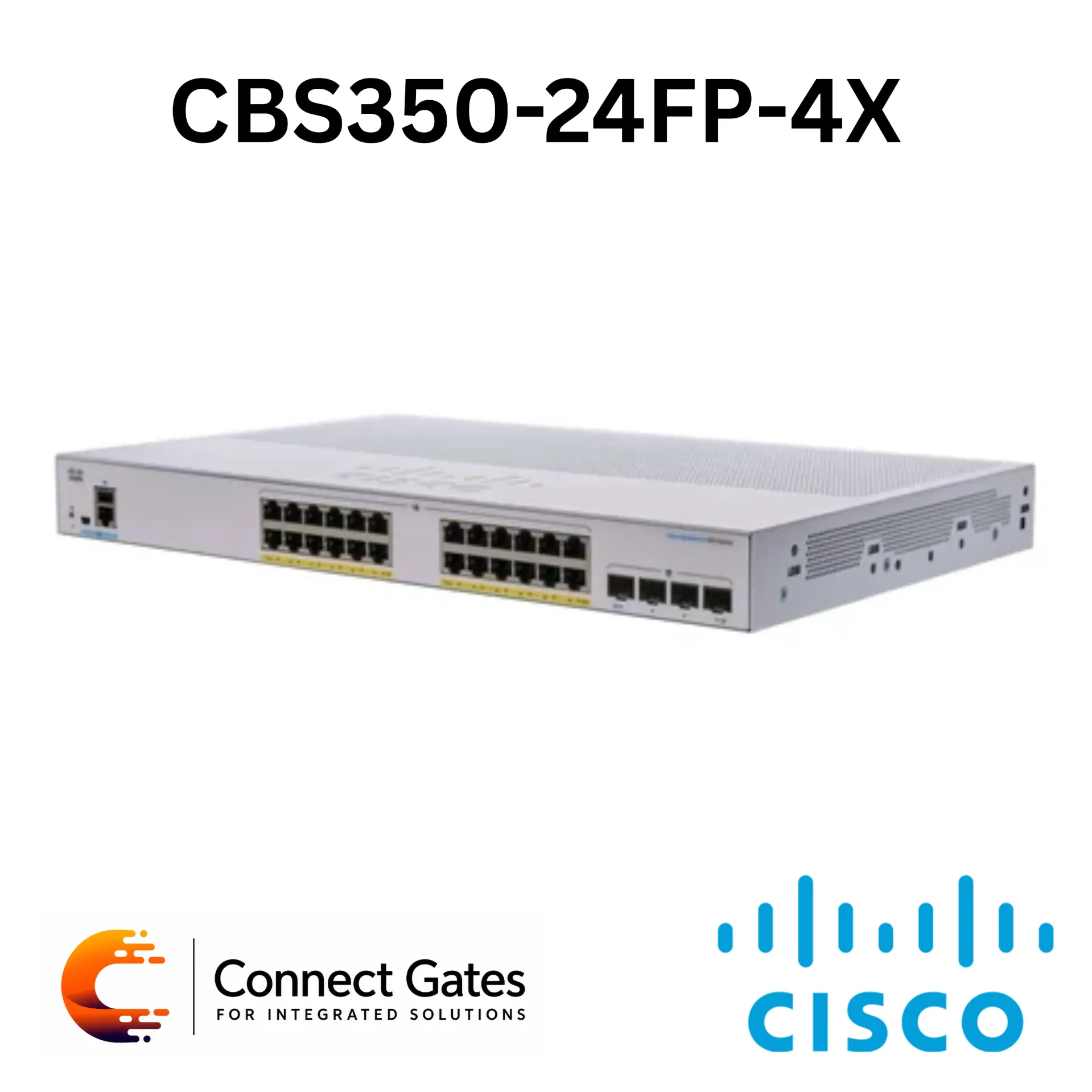 [CBS350-24FP-4X] Cisco Business CBS350-24FP-4X – 24-Port Gigabit PoE+ Managed Switch with 4 × 10G SFP+ Uplinks & 370W PoE Budget