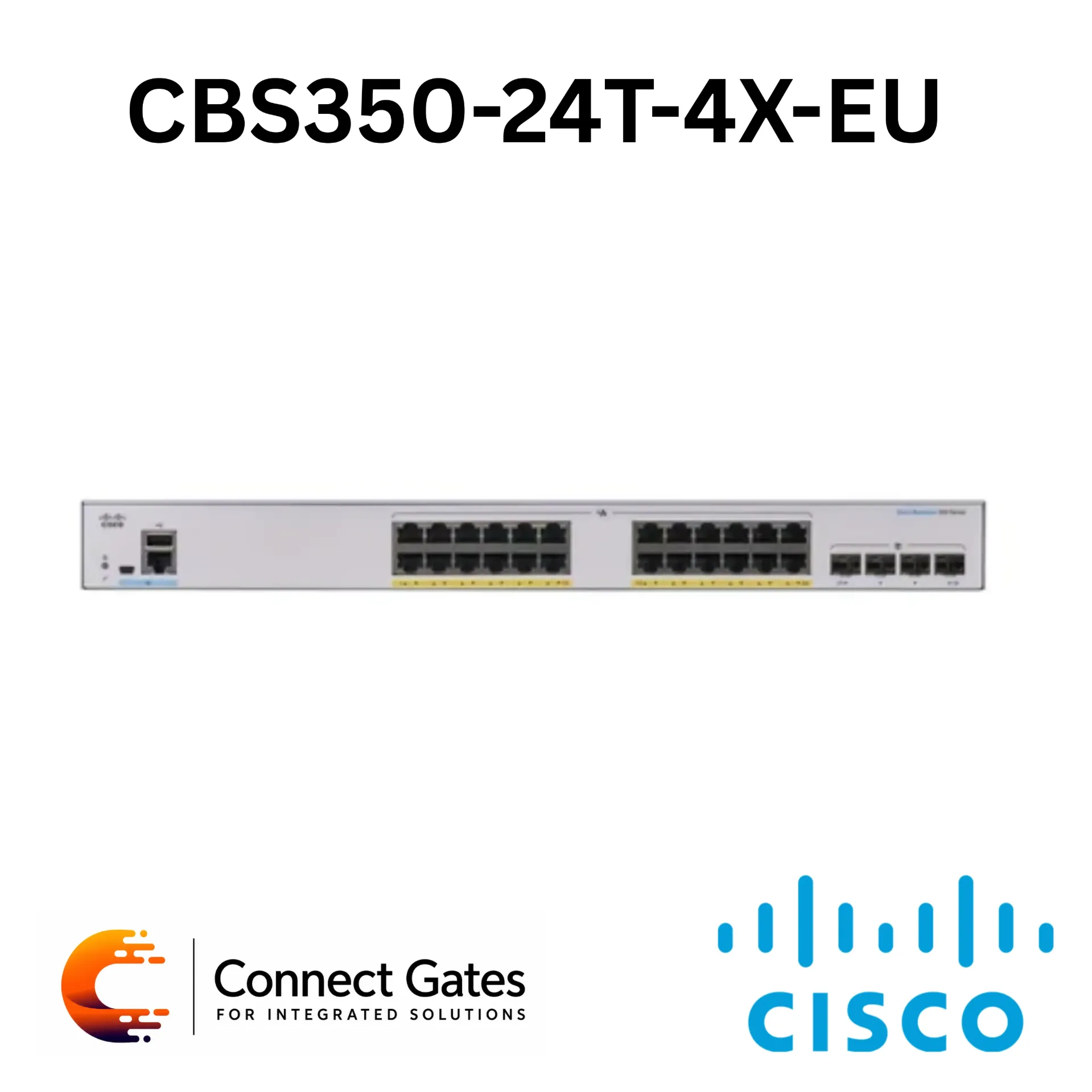 [CBS350-24T-4X-EU] Cisco Business CBS350-24T-4X-EU – 24-Port Gigabit Managed Switch with 4 × 10G SFP+ Uplinks