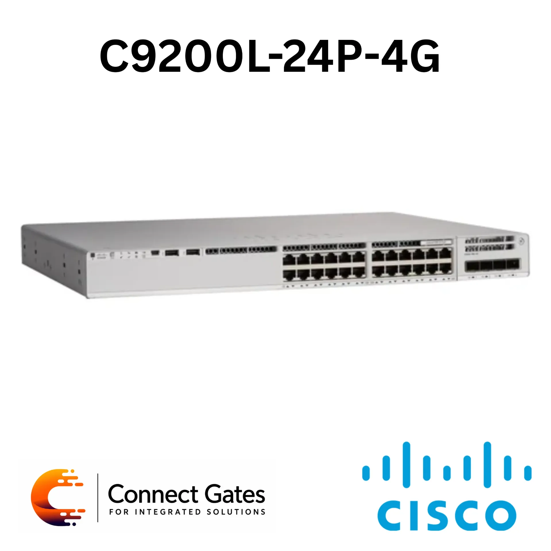 Cisco Catalyst C9200L-24P-4G – 24-Port Gigabit PoE+ Managed Switch with 4 × 1G SFP Uplinks