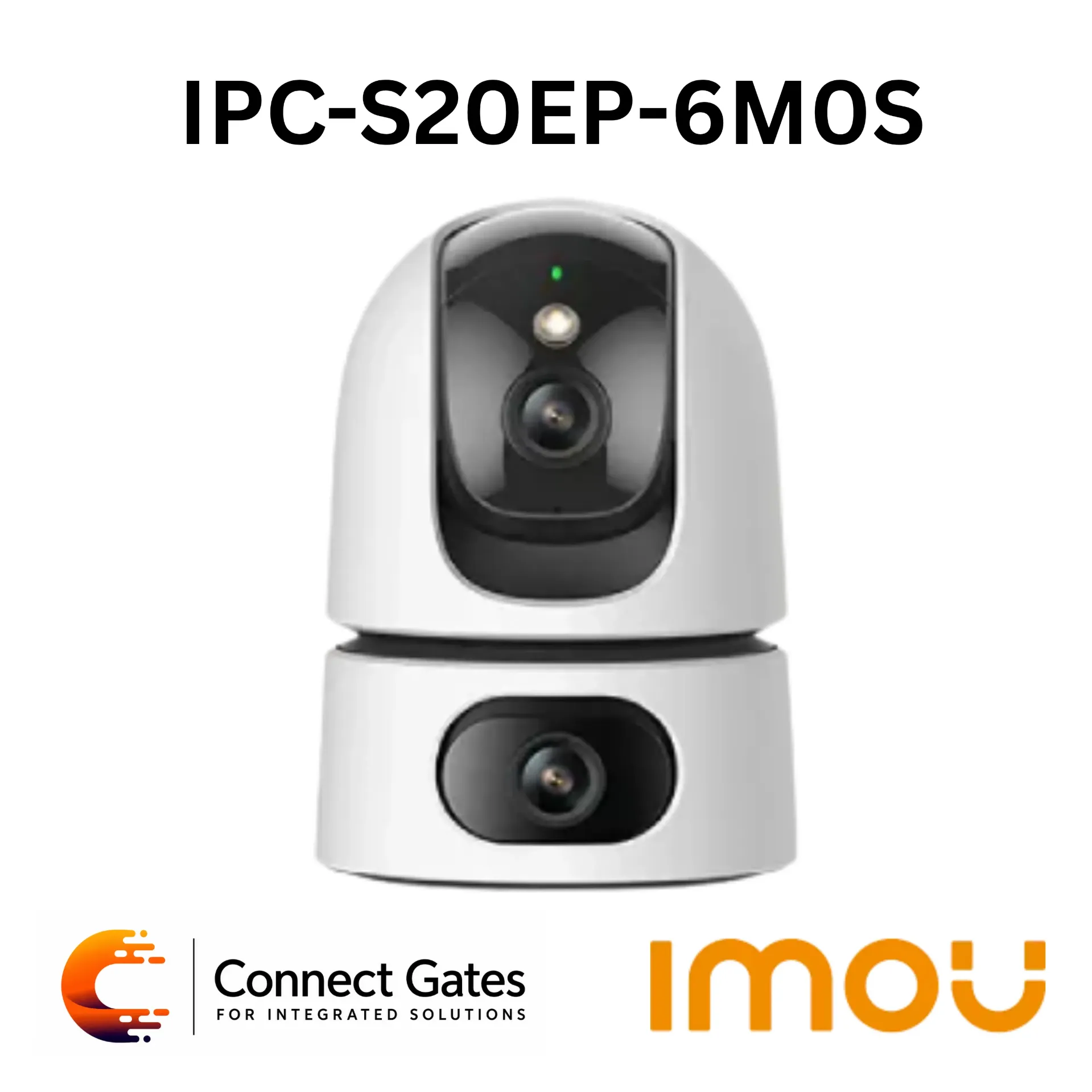 [IPC-S20EP-6M0S] Imou IPC-S20EP-6M0S – Ranger Dual 6MP Indoor Wi-Fi Dual-Lens P&T Camera with AI Human & Pet Detection, Smart Tracking & Active Deterrence