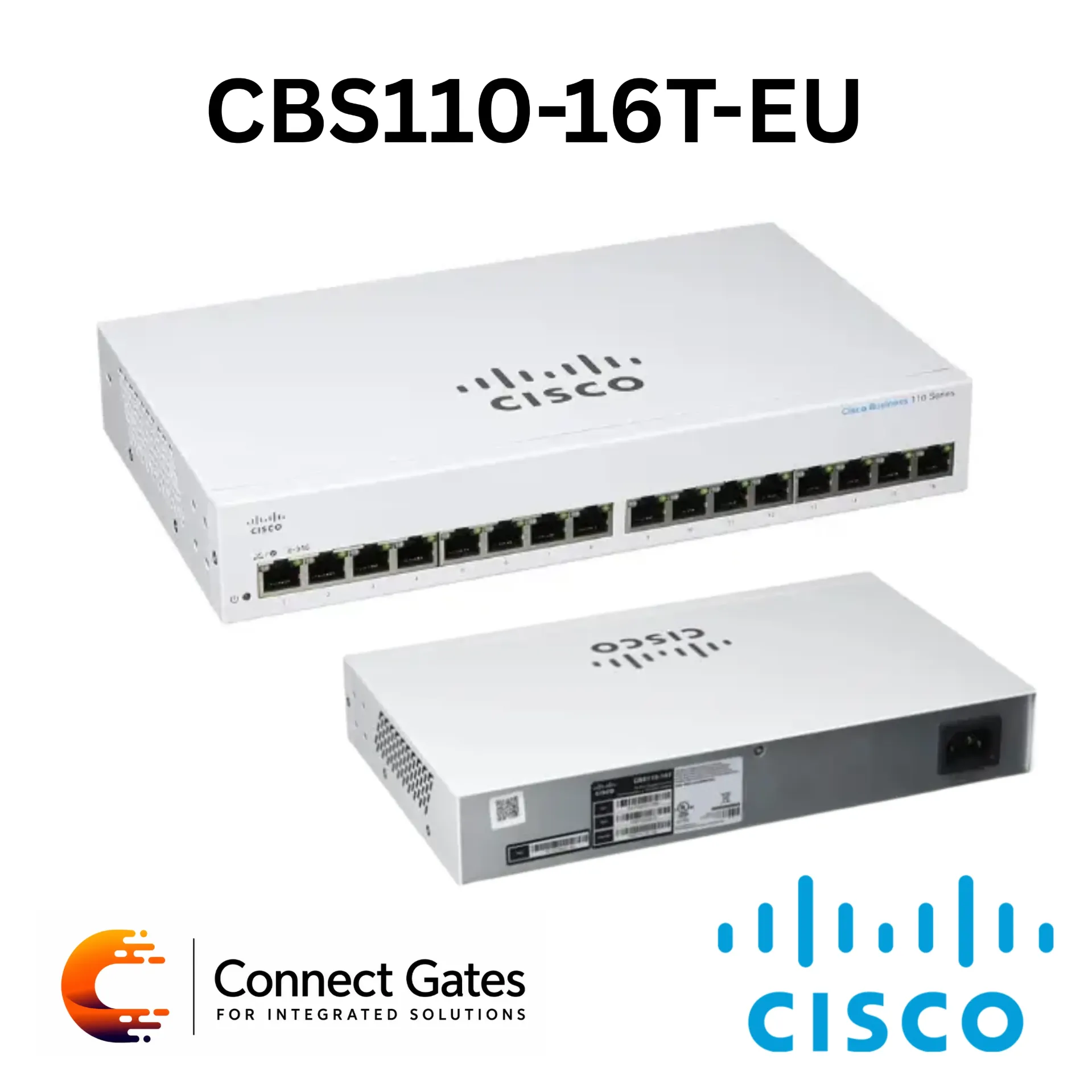 [CBS110-16T-EU] Cisco Business CBS110-16T-EU – 16-Port Gigabit Unmanaged Switch