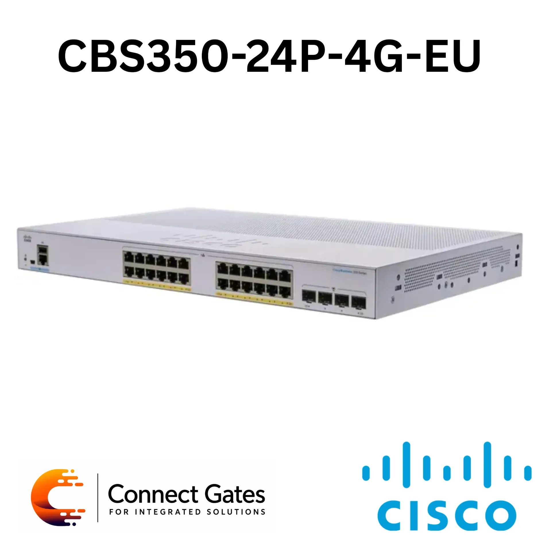 [CBS350-24P-4G-EU] Cisco Business CBS350-24P-4G-EU – 24-Port Gigabit PoE+ Managed Switch with 4 × 1G SFP Uplinks & 195W PoE Budget