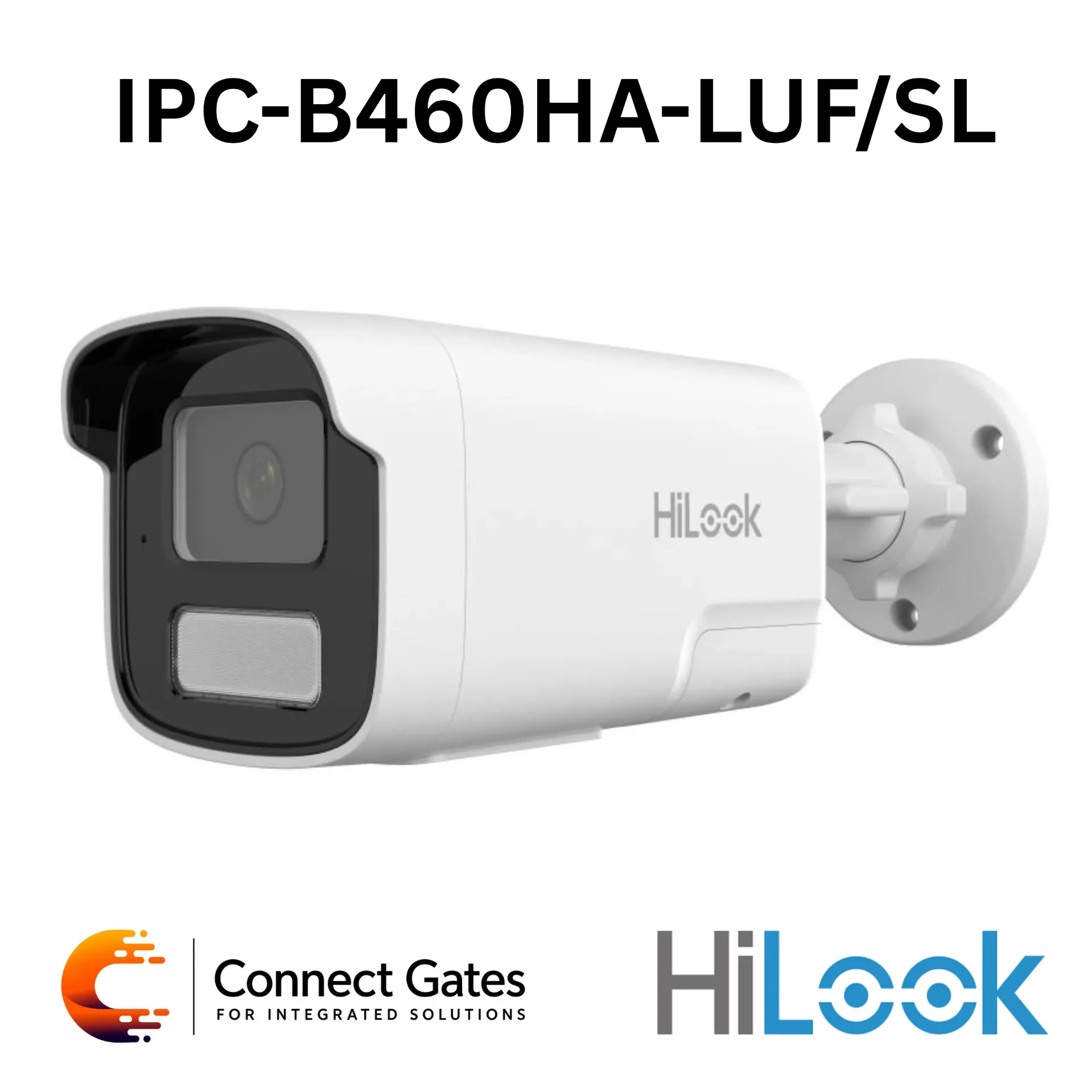 HiLook IPC-B460HA-LUF/SL – 6MP Smart Hybrid Light Fixed Bullet Network Camera with Human & Vehicle Detection