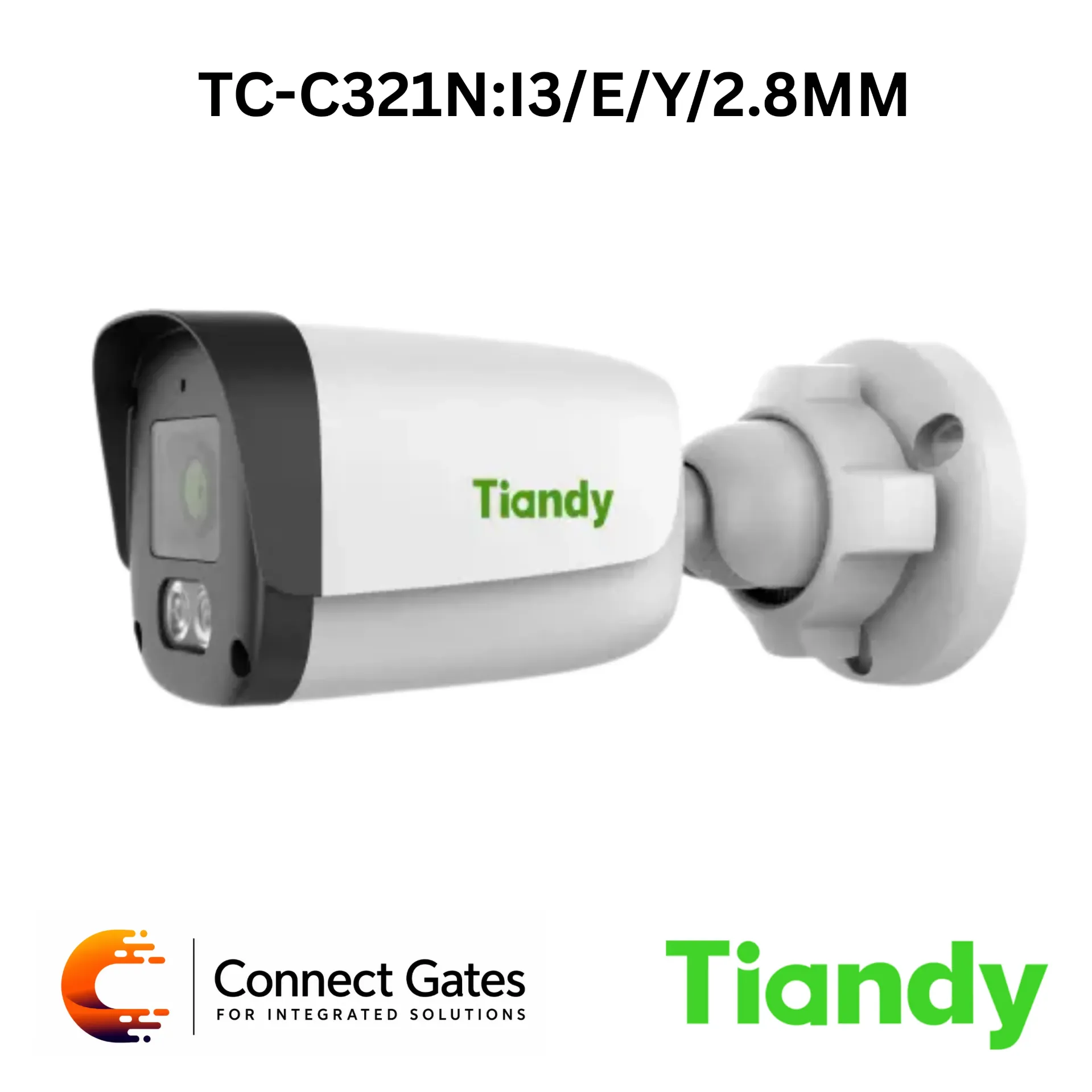 [TC-C321N:I3/E/Y/2.8MM] Tiandy TC-C321N/E/Y/2.8MM – 2MP AK 2.8MM Fixed Bullet Camera