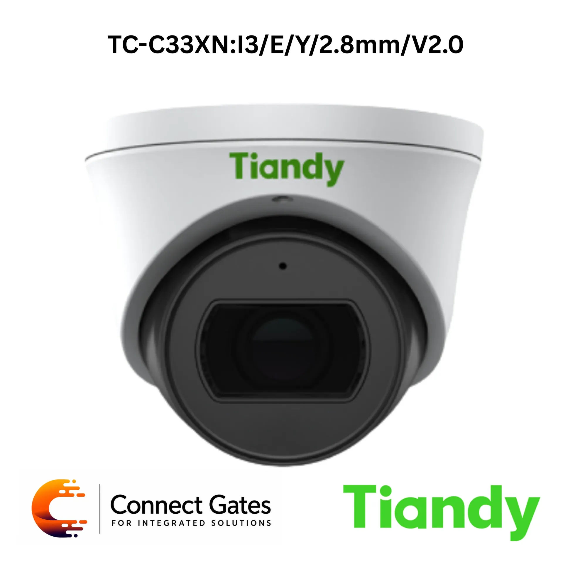 [TC-C33XN:I3/E/Y/2.8mm/V2.0] Tiandy TC-C33XN/E/Y/2.8mm/V2.0 – 3MP Fixed IR Turret Camera