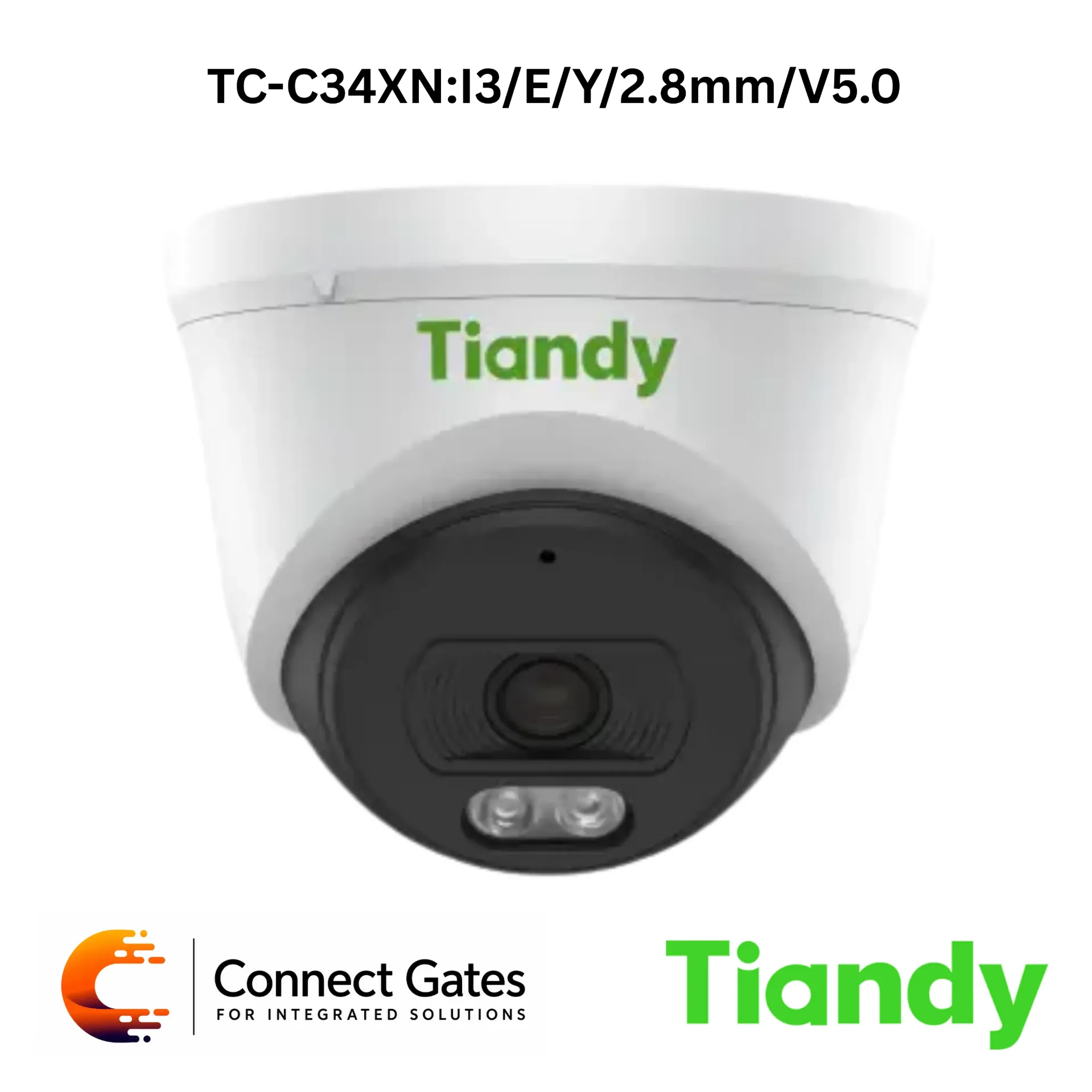 [TC-C34XN:I3/E/Y/2.8mm/V5.0] Tiandy TC-C34XN/E/Y/2.8mm/V5.0 – 4MP Fixed Turret Camera