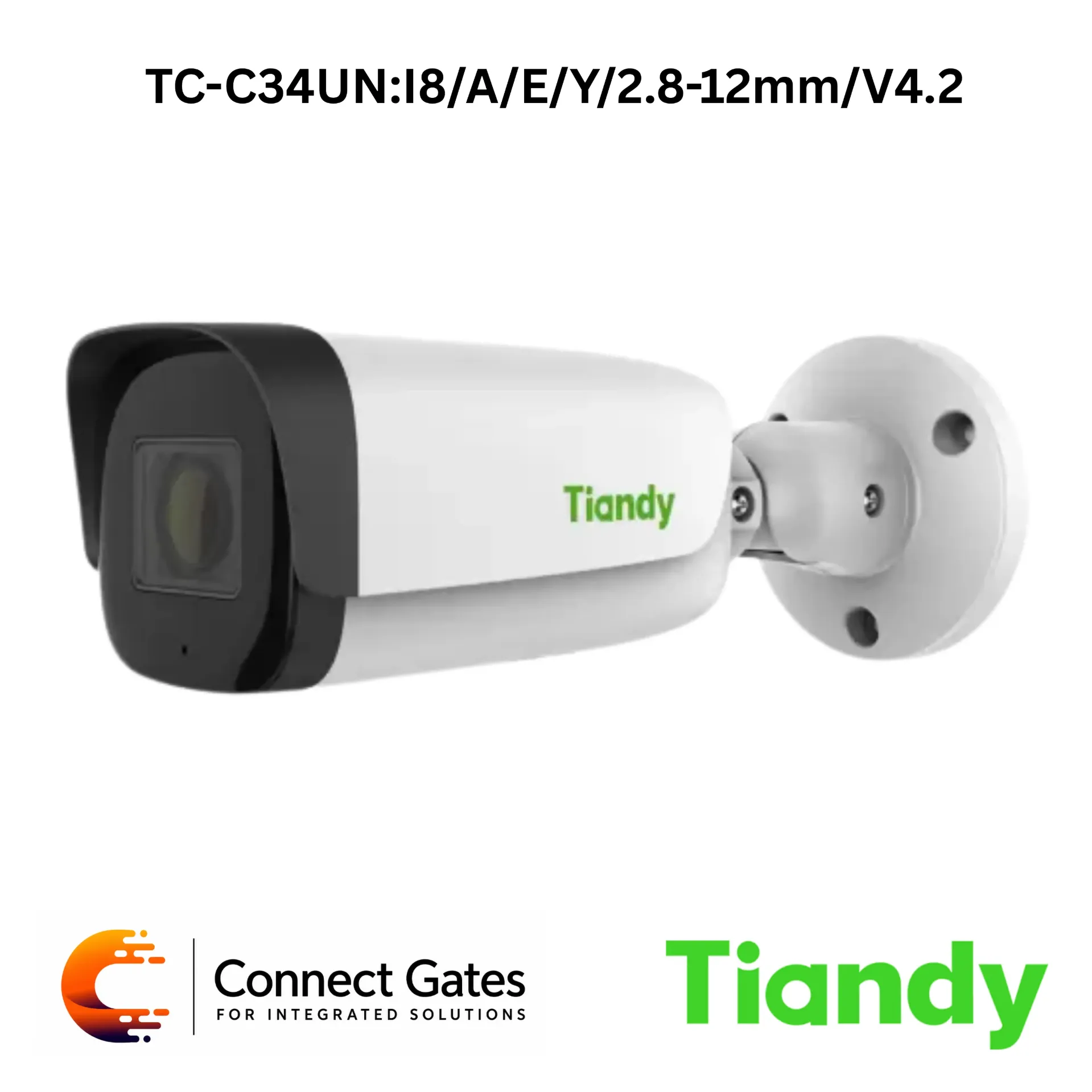 [TC-C34UN:I8/A/E/Y/2.8-12mm/V4.2] Tiandy TC-C34UN/A/E/Y/2.8-12mm/V4.2 – 4MP Motorized IR Bullet Camera