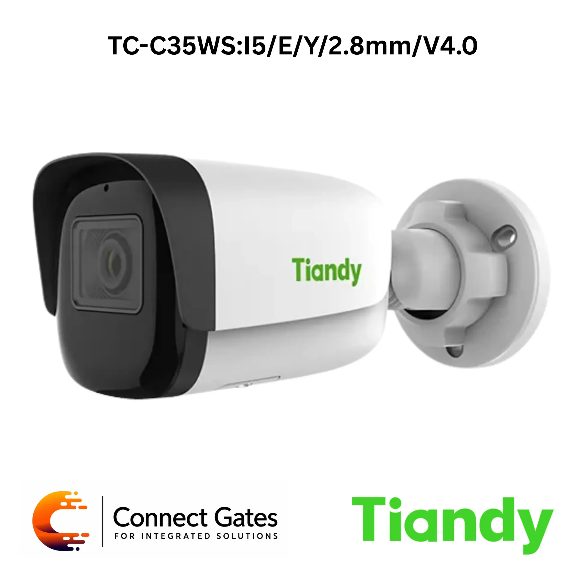 [TC-C35WS:I5/E/Y/2.8mm/V4.0] Tiandy TC-C35WS/E/Y/2.8mm/V4.0 – 5MP Starlight IR50 Bullet Camera Europe