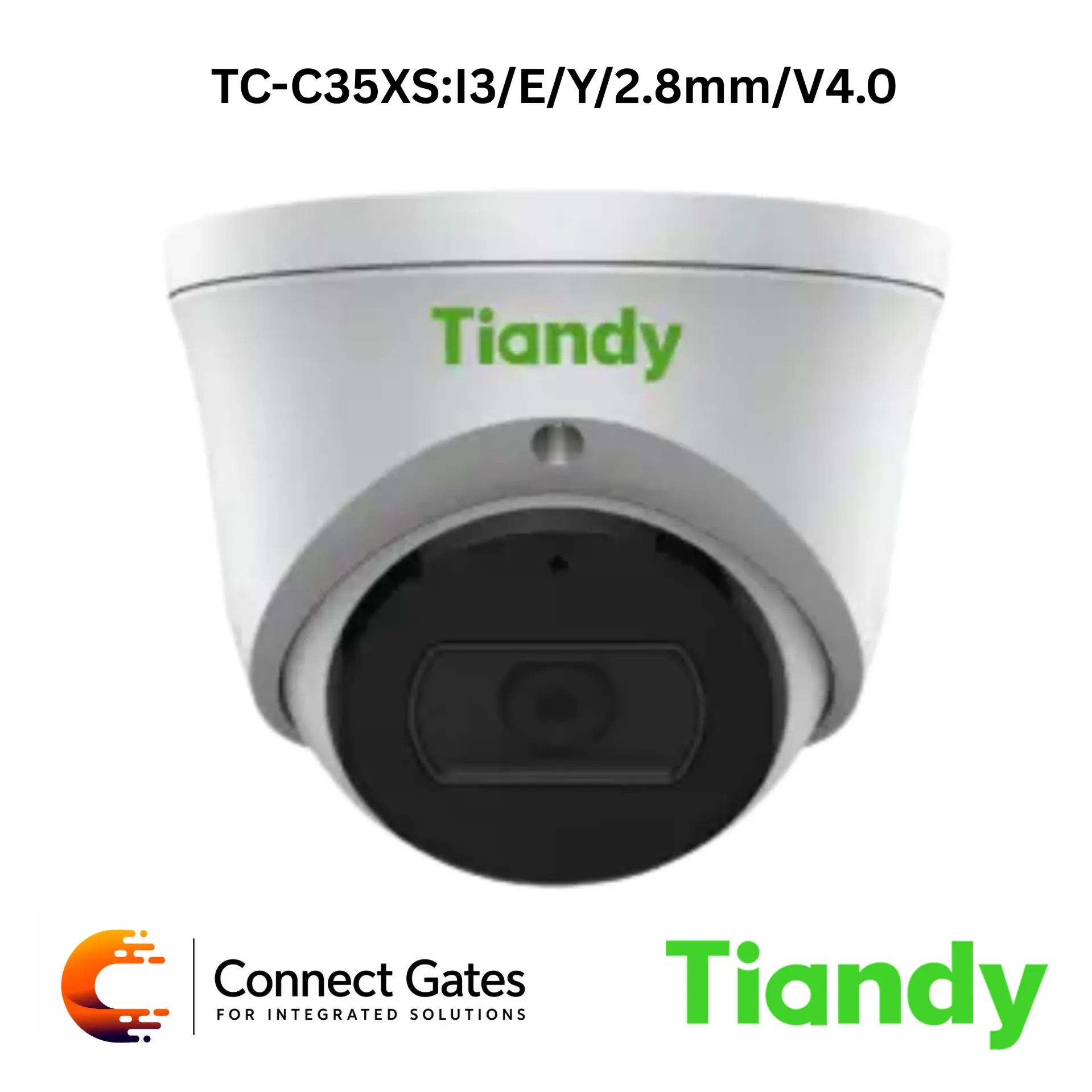 [TC-C35XS:I3/E/Y/2.8mm/V4.0] Tiandy TC-C35XS/E/Y/2.8mm/V4.0 – 5MP Fixed Starlight IR Turret Camera