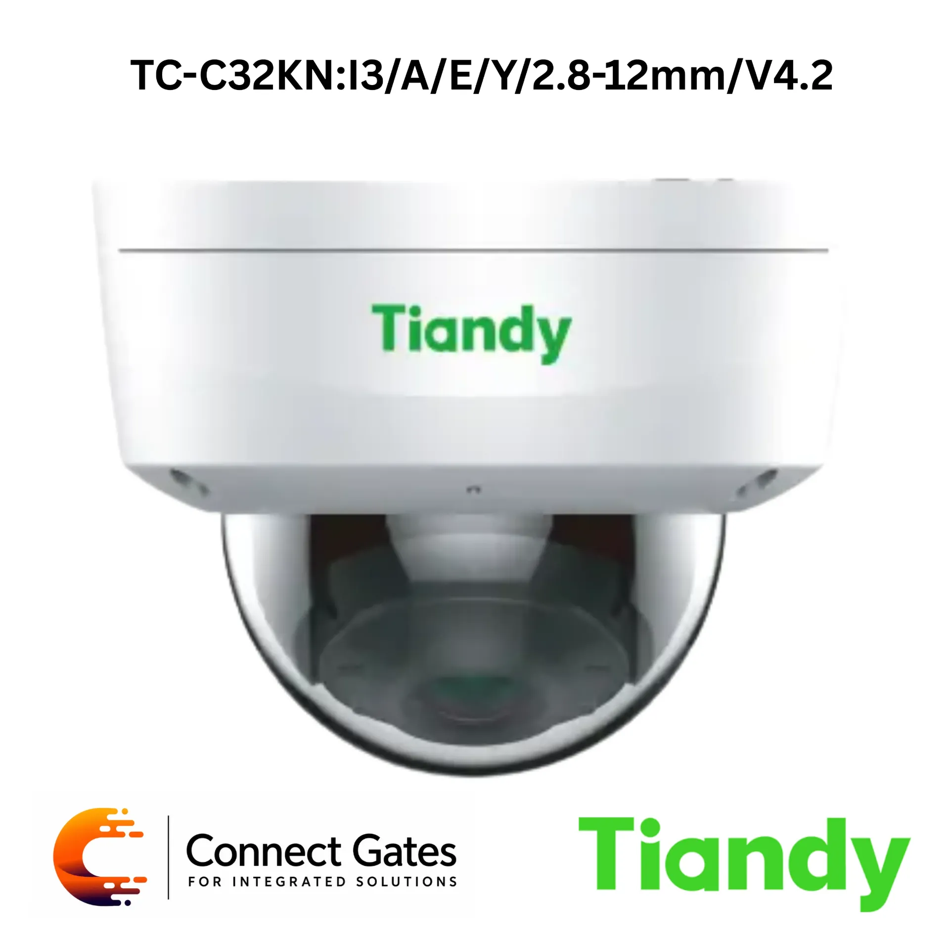 [TC-C32KN:I3/A/E/Y/2.8-12mm/V4.2] Tiandy TC-C32KN/A/E/Y/2.8-12mm/V4.2 – 2MP Motorized IR Dome Camera with 30m IR & Built-in Mic