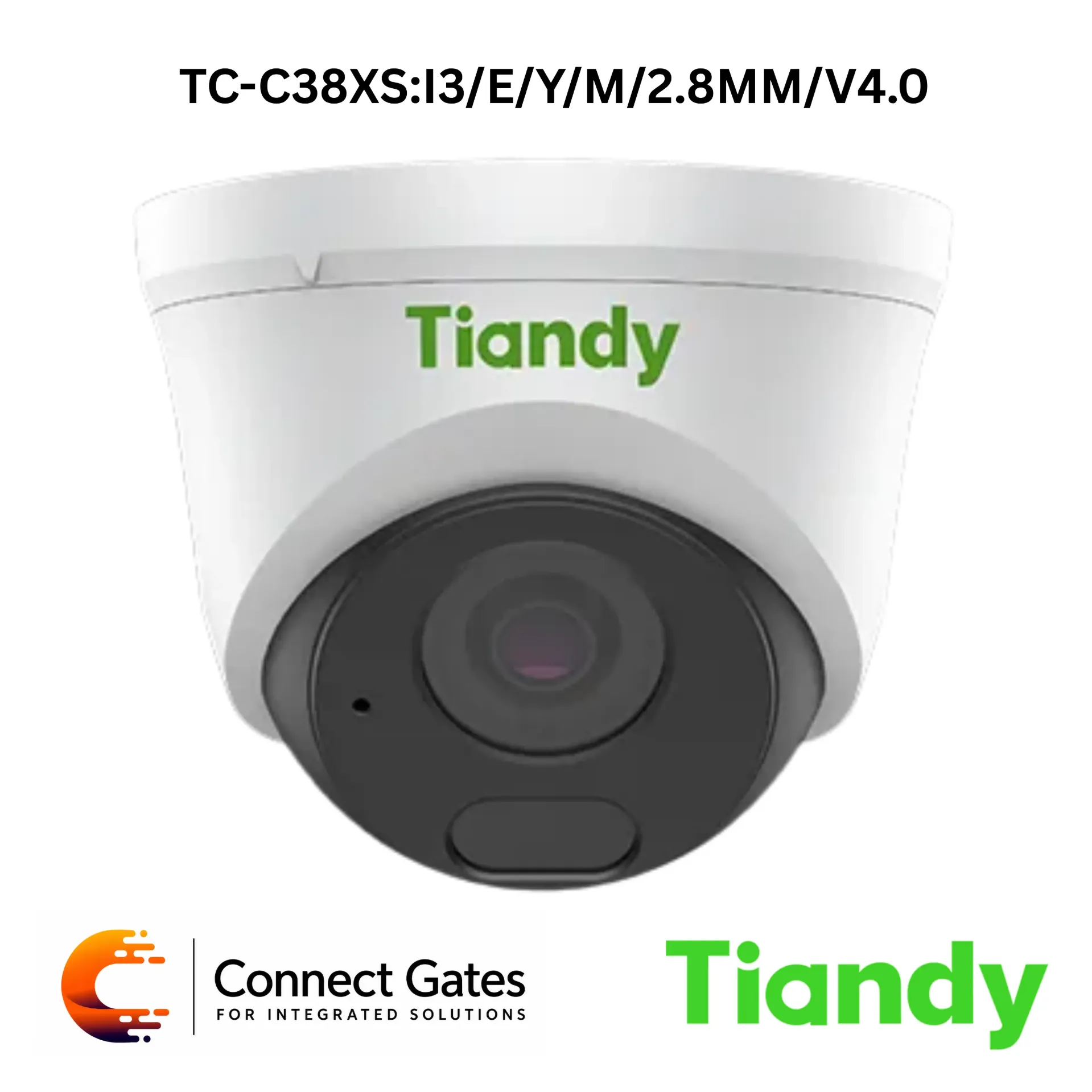 Tiandy TC-C38XS:I3/E/Y/M/2.8MM/V4.0 – 8MP Fixed Starlight IR Turret Camera