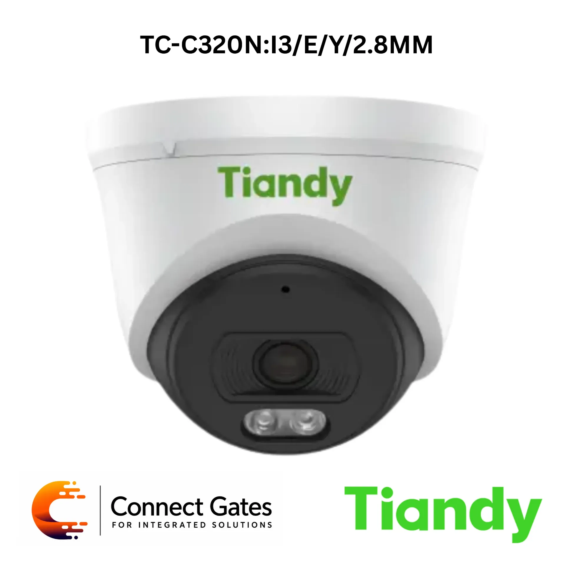 [TC-C320N:I3/E/Y/2.8MM] Tiandy TC-C320N/E/Y/2.8MM – 2MP 2.8MM AK Fixed Turret Camera