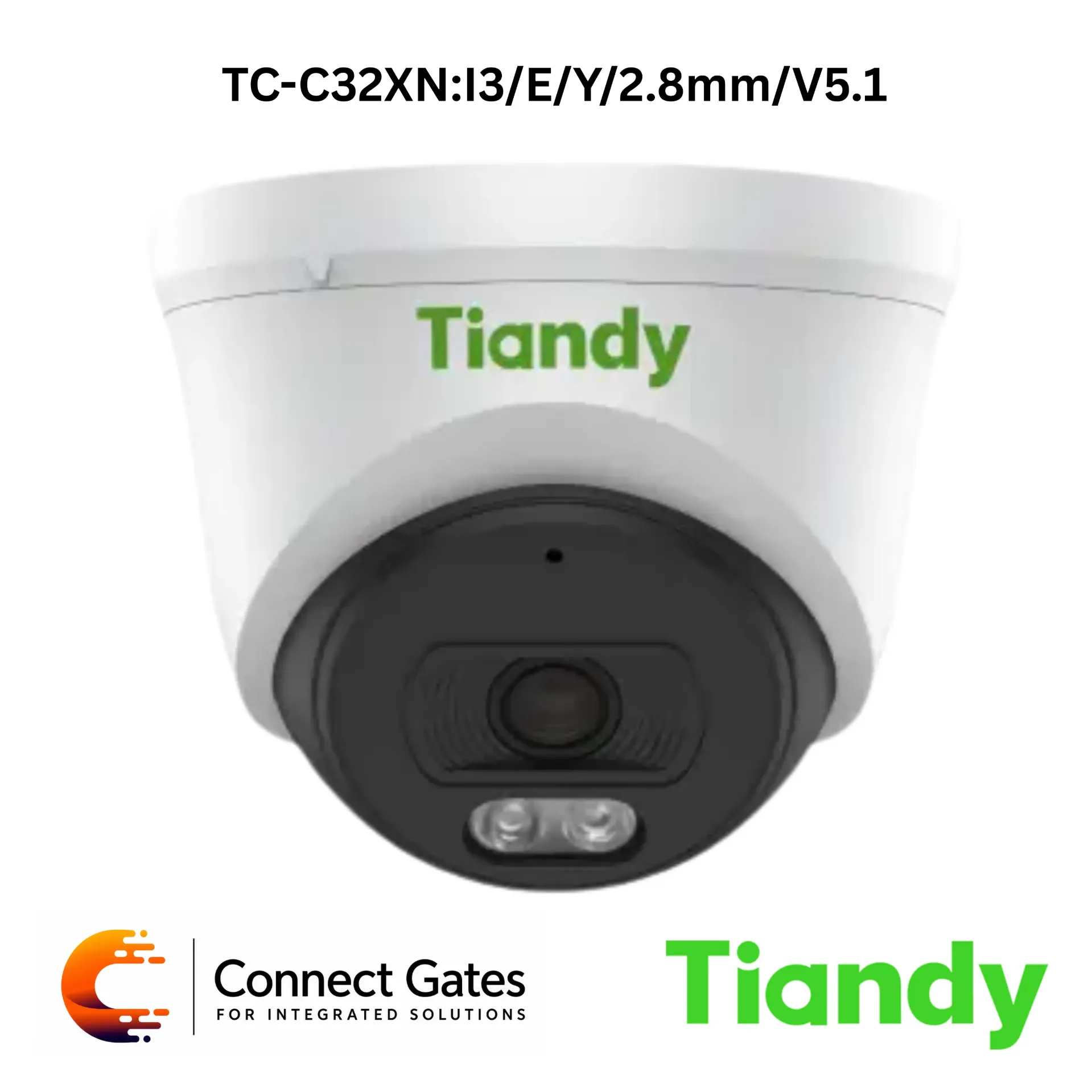 [TC-C32XN:I3/E/Y/2.8mm/V5.1] Tiandy TC-C32XN/E/Y/2.8mm/V5.1 – 2MP Fixed Turret Camera