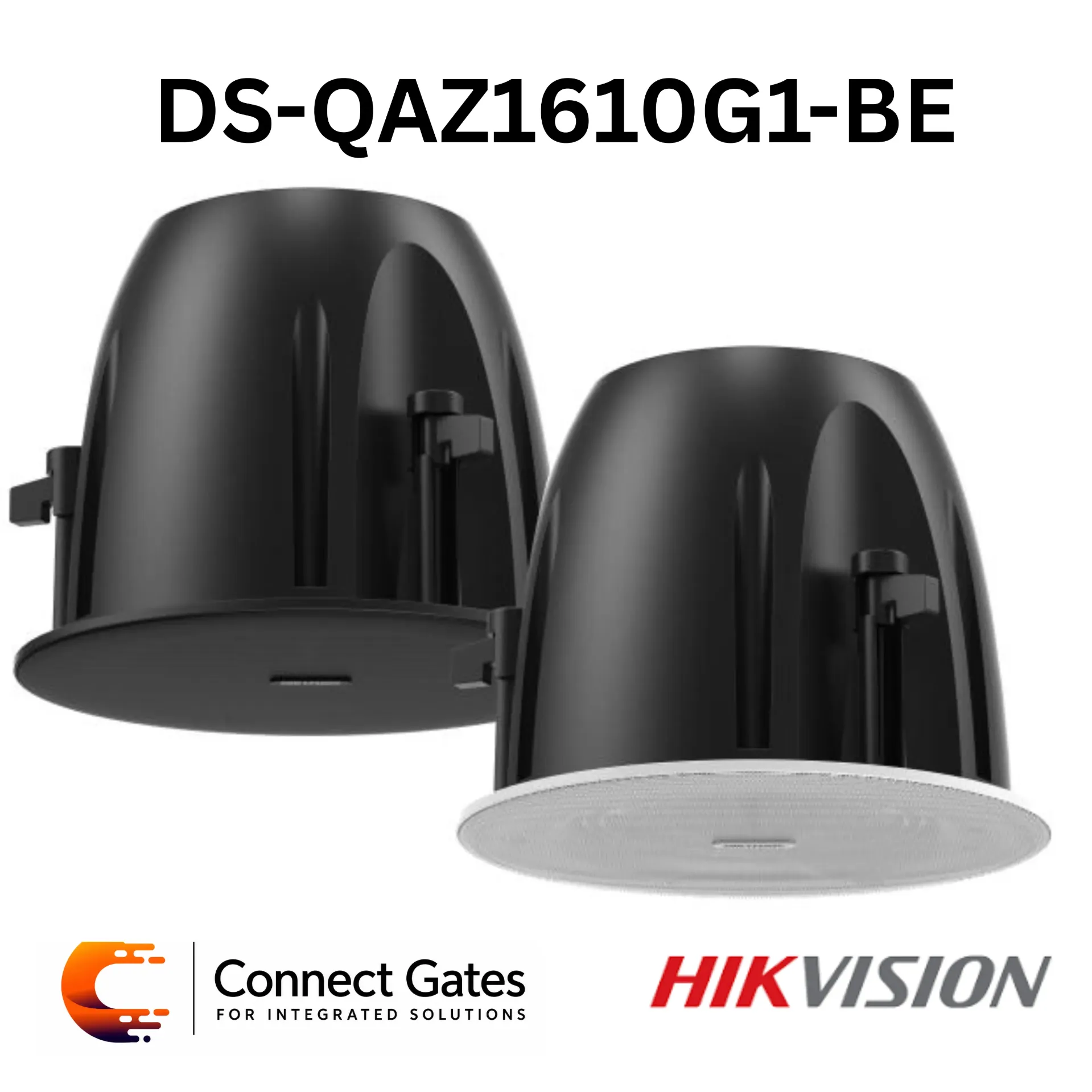 [DS-QAZ1610G1-BE] Hikvision DS-QAZ1610G1-BE – 10W Network Frameless Ceiling Speaker with Hi-PoE, Two-Way Audio & TTS