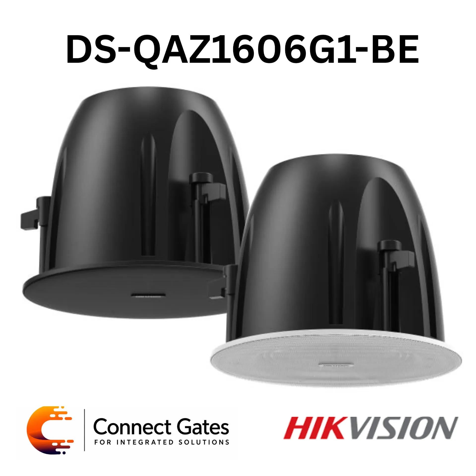[DS-QAZ1606G1-BE] Hikvision DS-QAZ1606G1-BE – 6W Network Frameless Ceiling Speaker with Hi-PoE, Two-Way Audio & TTS