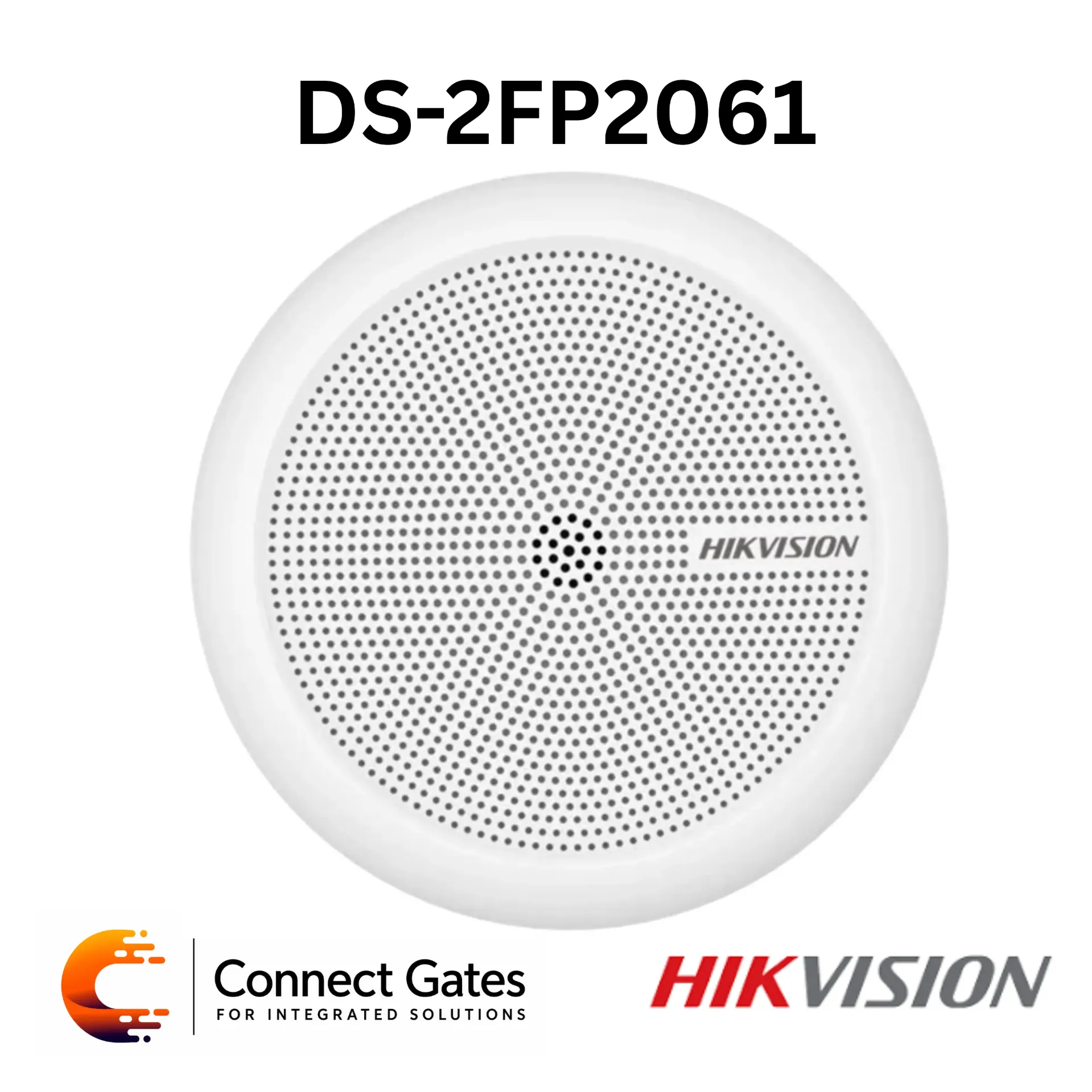 Hikvision DS-2FP2061 – Indoor Security Microphone with 360° Omnidirectional Pickup, Volume Adjustment & Multi-Mount Installation