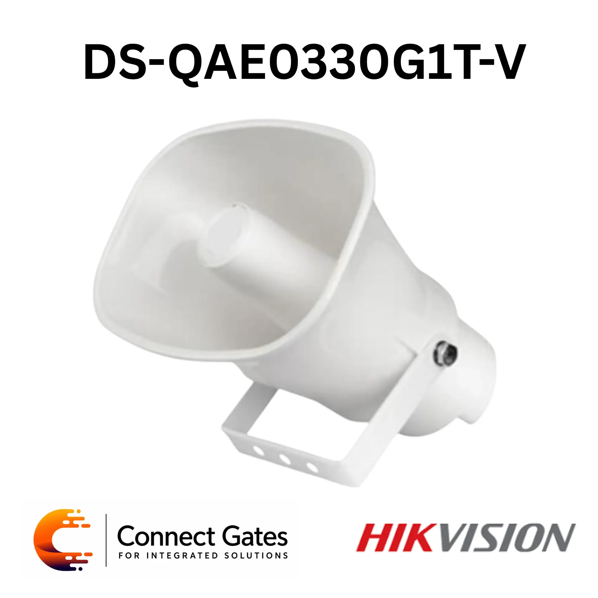 Hikvision DS-QAE0330G1T-V – 30W Analog Horn Speaker with 70V / 100V Power Taps & IP65 Protection