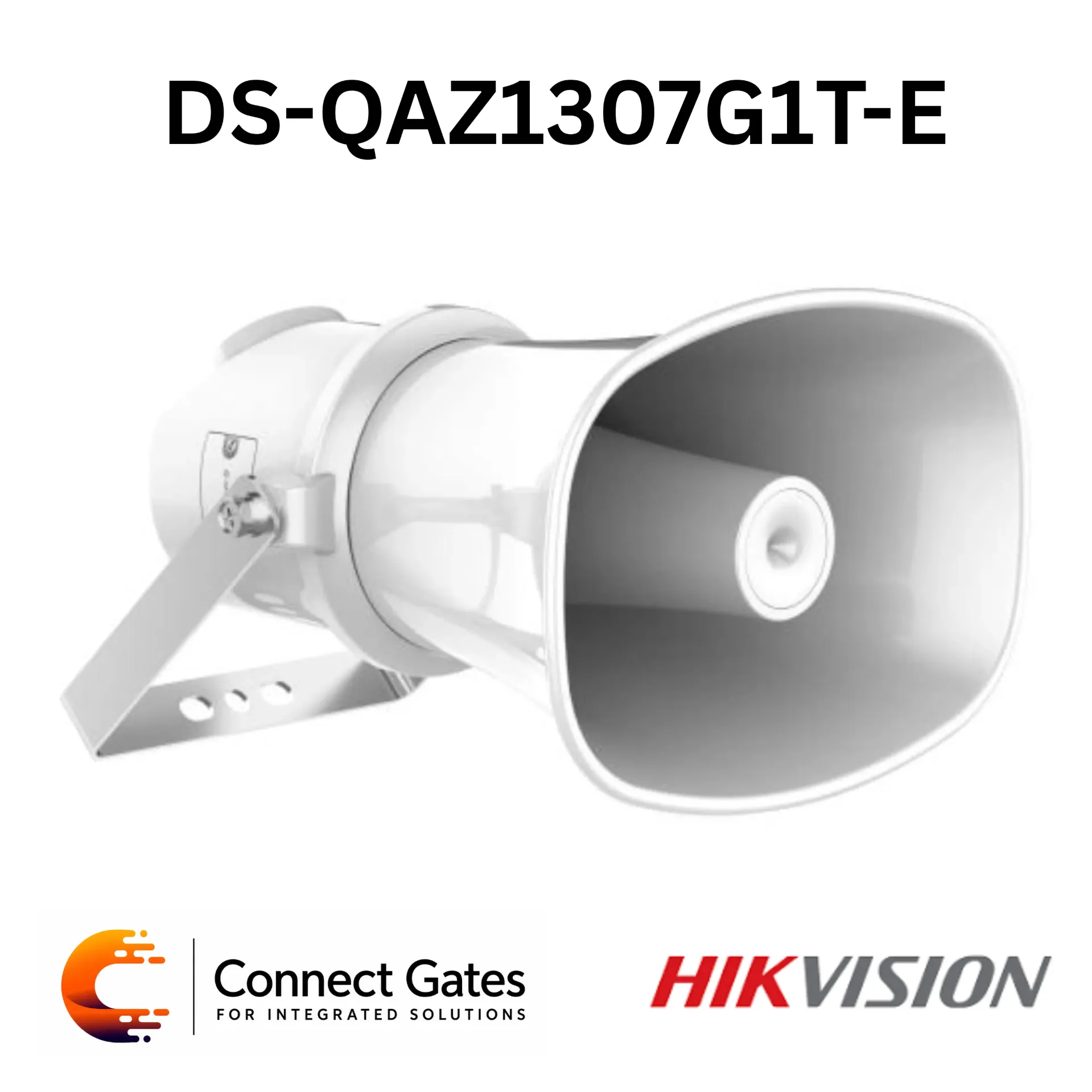 Hikvision DS-QAZ1307G1T-E – 7W Network Horn Speaker with PoE, Two-Way Audio, TTS & IP67 Protection