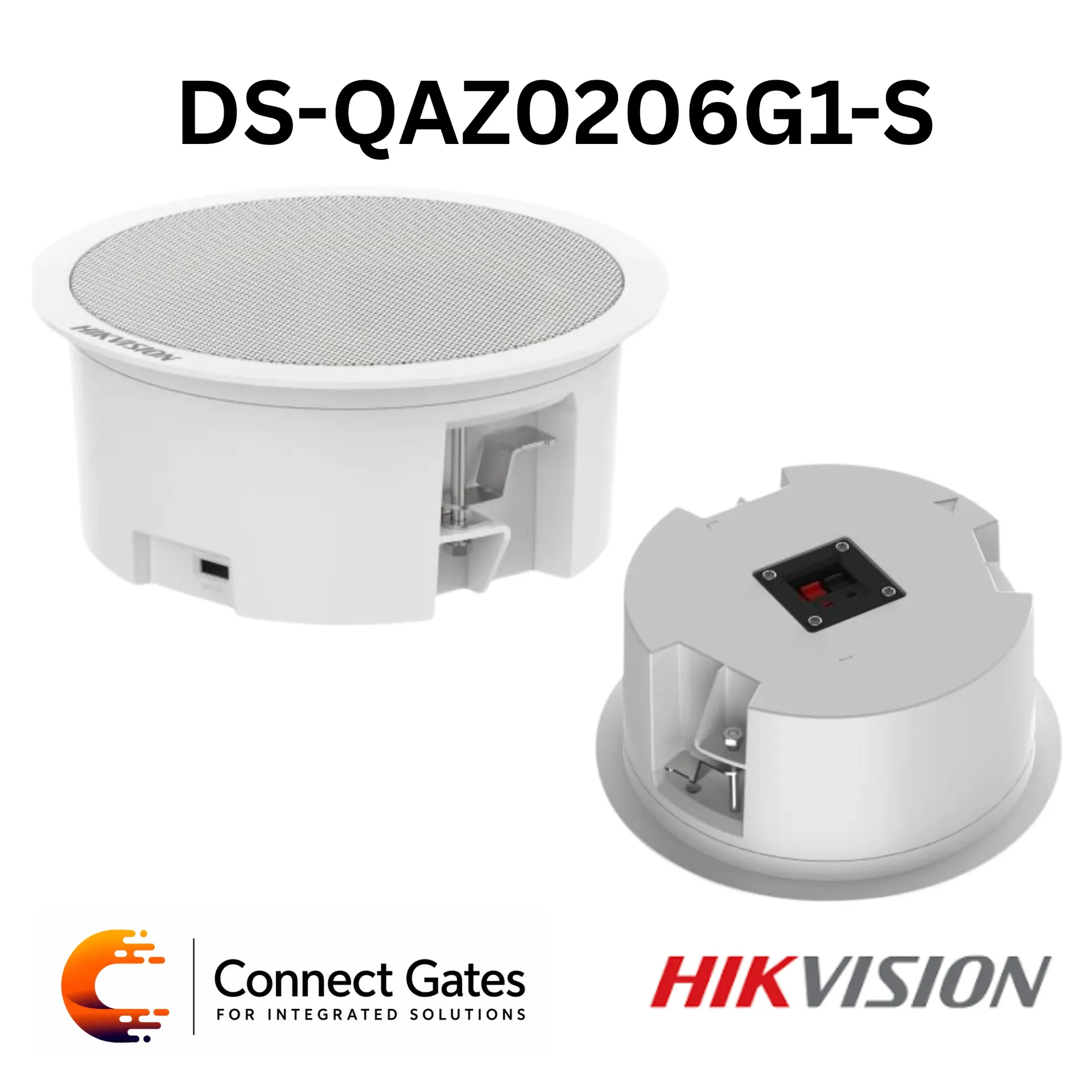 [DS-QAZ0206G1-S] Hikvision DS-QAZ0206G1-S – 6W Ceiling Secondary Speaker with Fixed Resistance Input & Ceiling-Mount Design