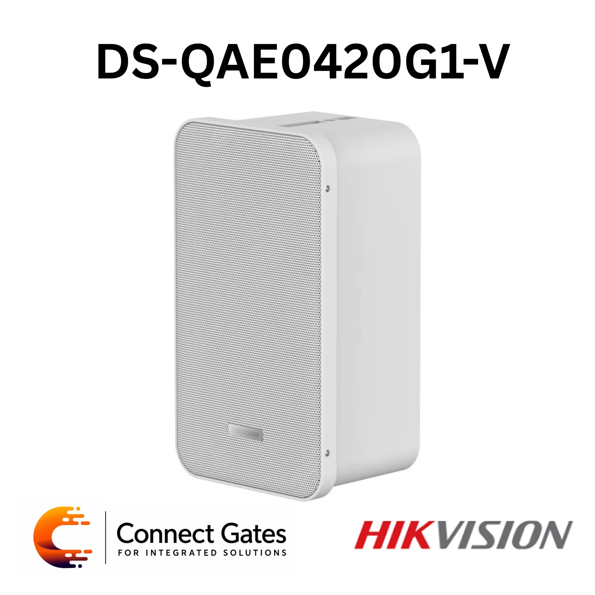 [DS-QAE0420G1-V] Hikvision DS-QAE0420G1-V – 20W Analog Column Speaker with 100V Input, IP66 Protection & L-Bracket Installation
