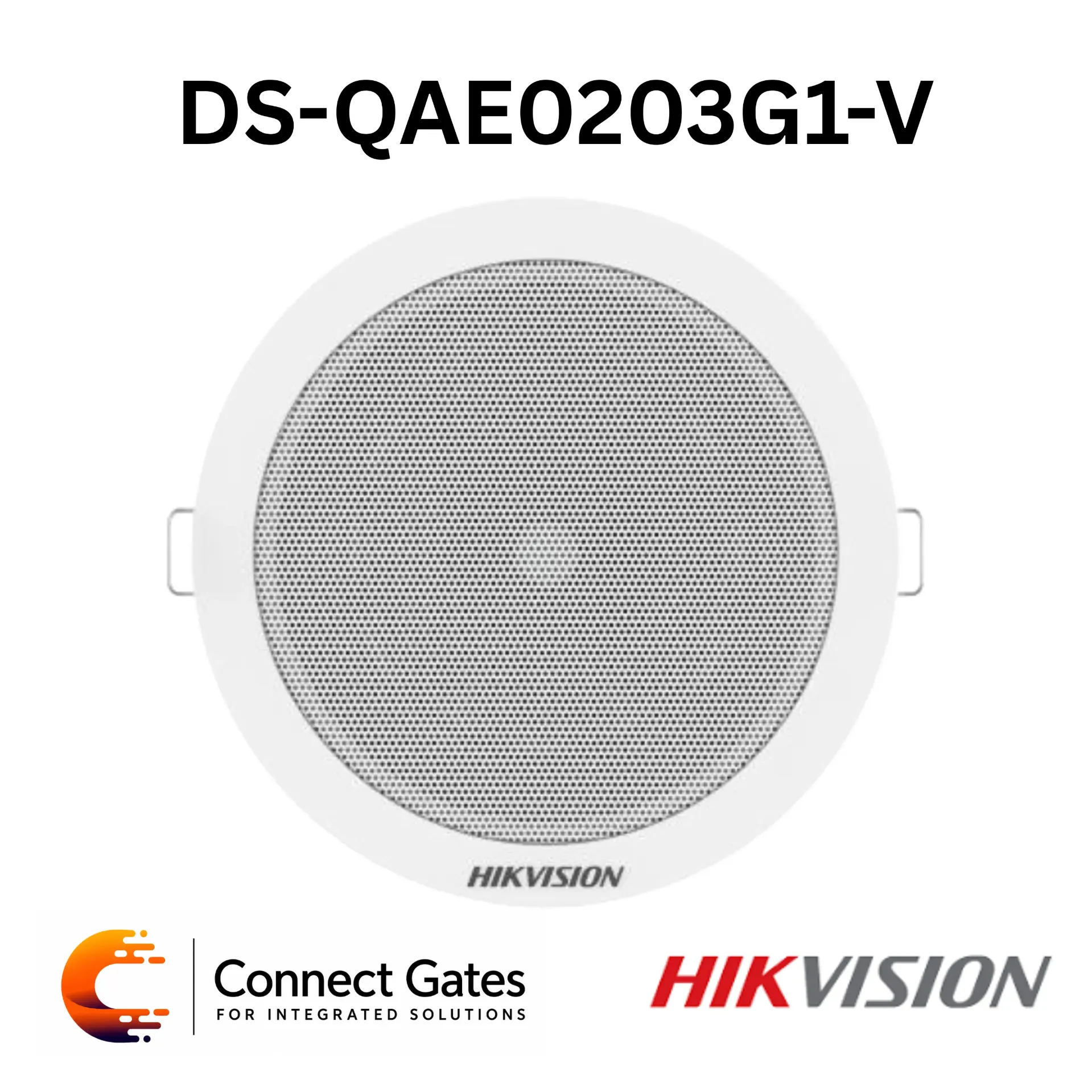 [DS-QAE0203G1-V] Hikvision DS-QAE0203G1-V – 3W Analog Ceiling Speaker with 100V Input, 5.25-inch Speaker Unit & Ceiling-Mount Installation