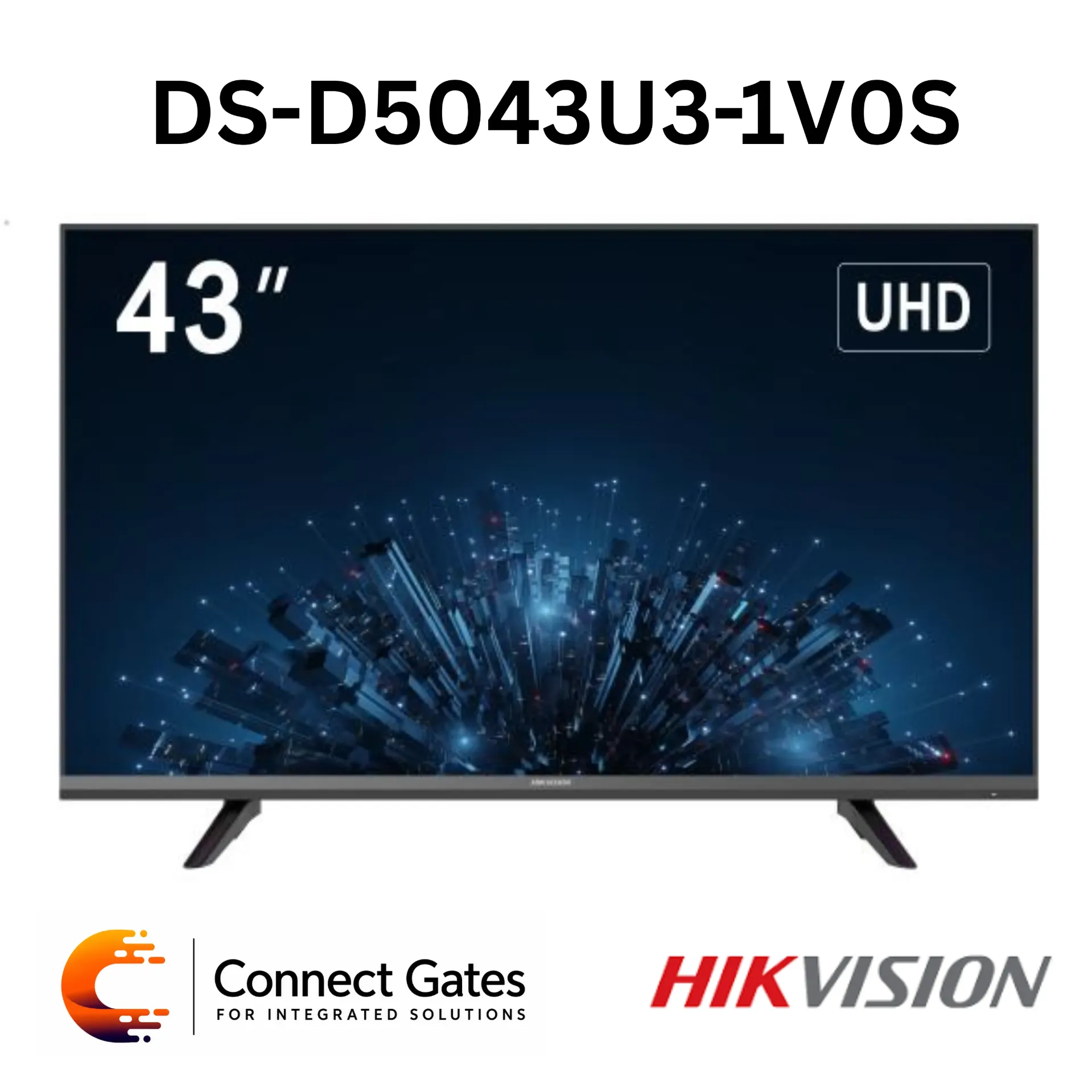 [DS-D5043U3-1V0S] Hikvision DS-D5043U3-1V0S – 43-inch UHD 4K VA Monitor with 3840 × 2160 Resolution, 60Hz Refresh Rate & Built-in Speakers
